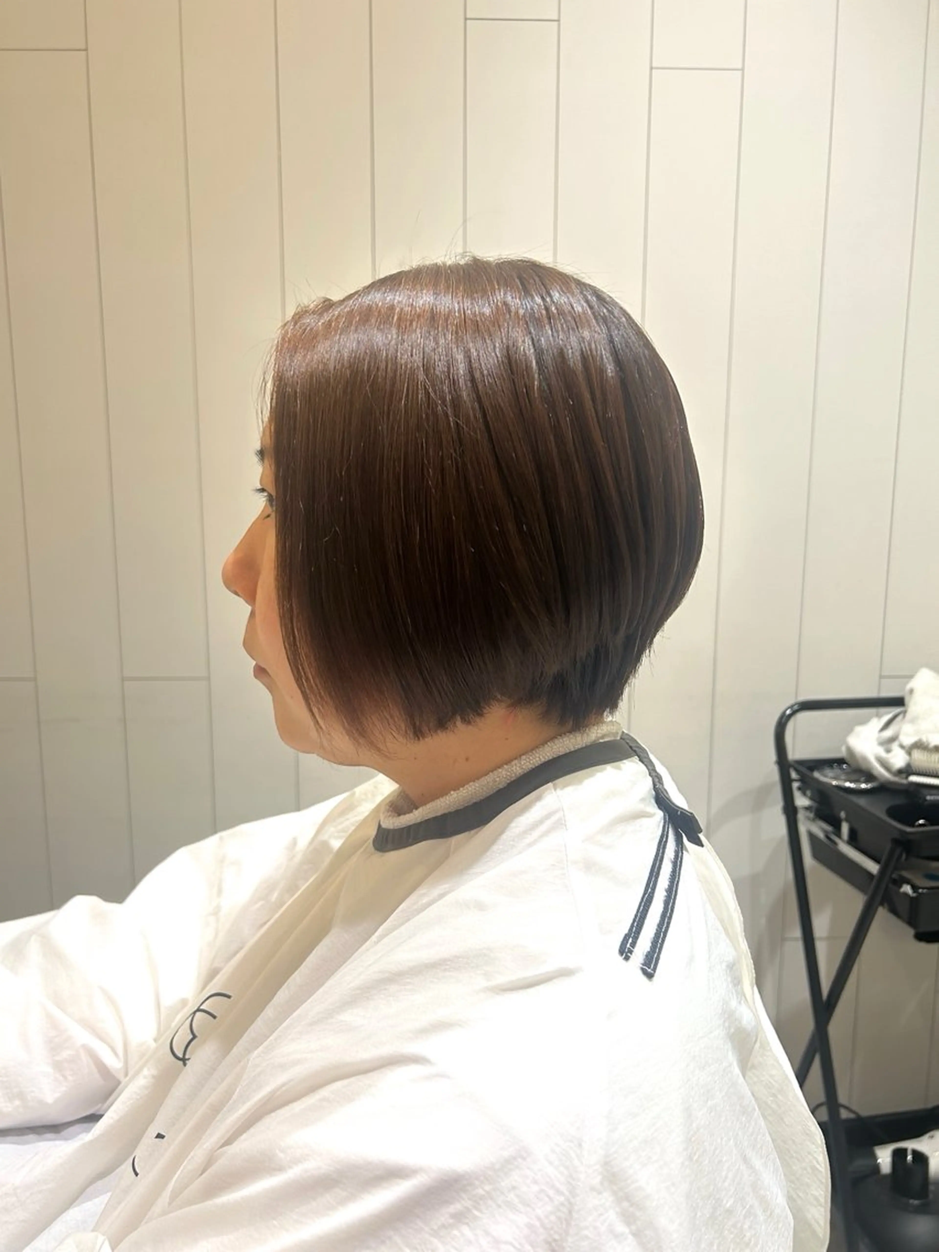 ショート ボブ 低ダメージで癖毛改善 /小駒杏花のヘアスタイル