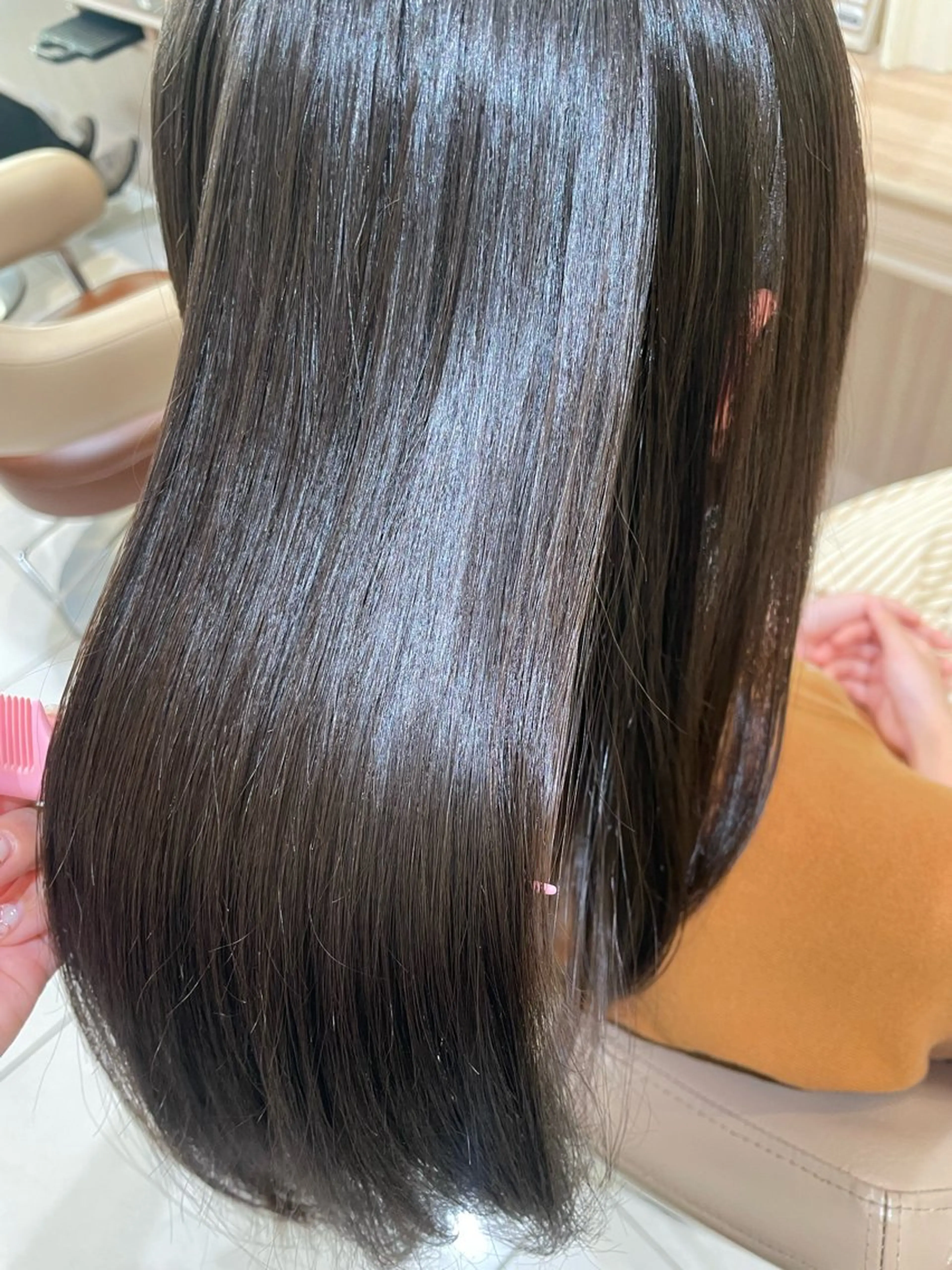 ミディアム パーマ カット 縮毛矯正 トリートメント 韓国ヘアメイク🎀/ 縮毛矯正✨山本媛香のヘアスタイル