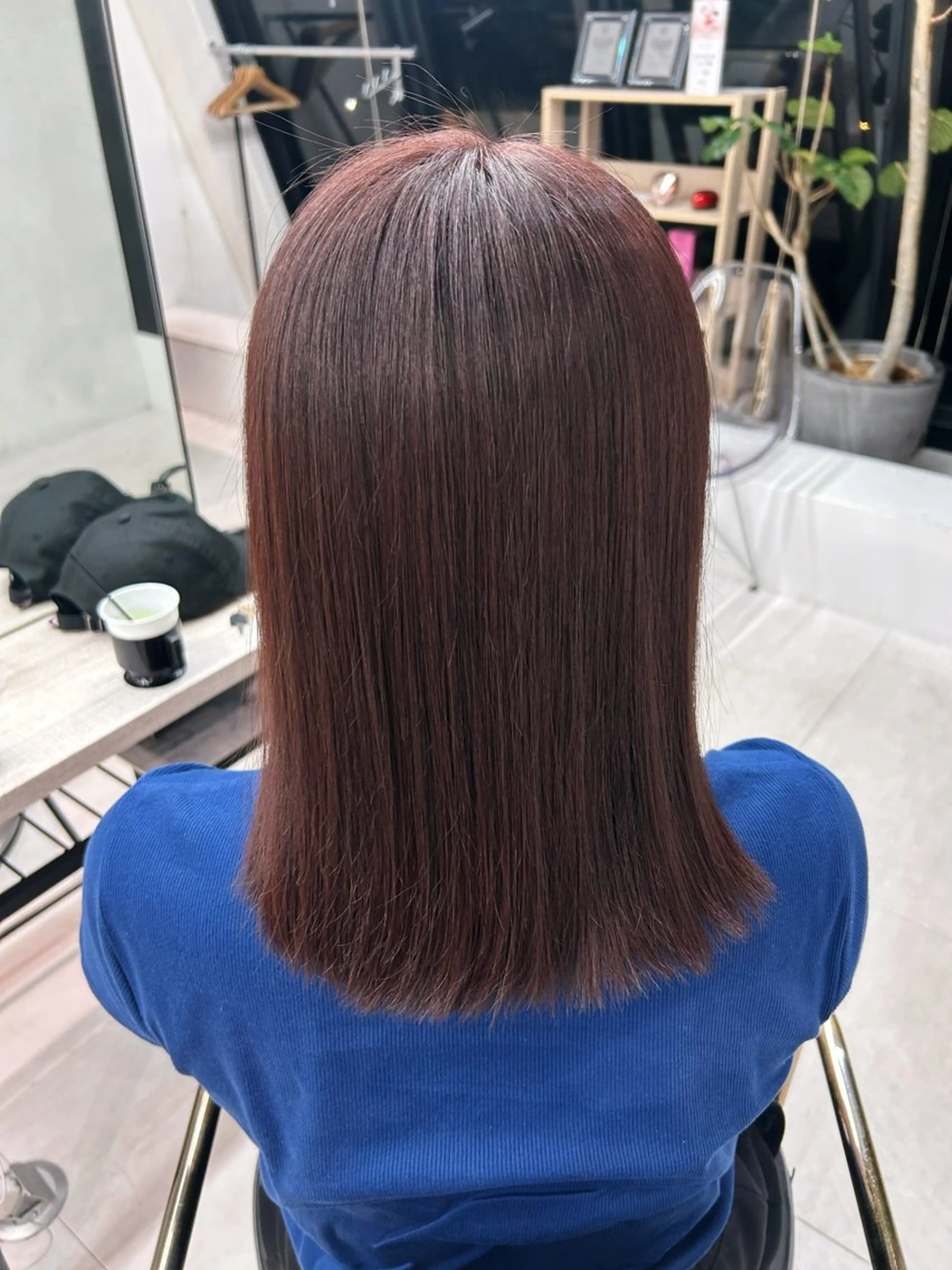 カラー ピンクカラー ヘアカラー 志村 奈々のヘアスタイル
