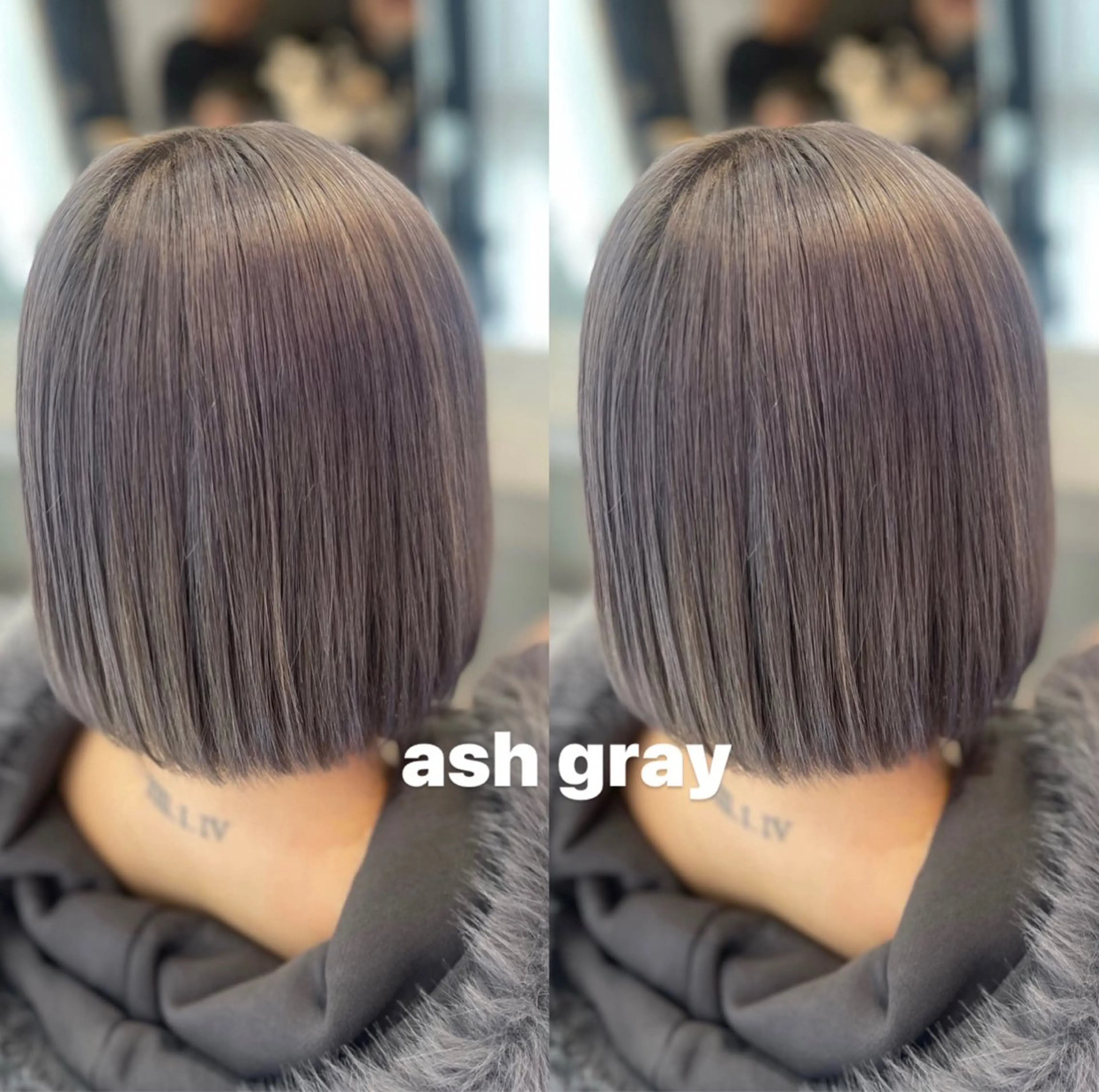 ショート アッシュ アッシュグレー ヘアカラー 🦋💫ami/ 韓国風カラー🦋💫のヘアスタイル