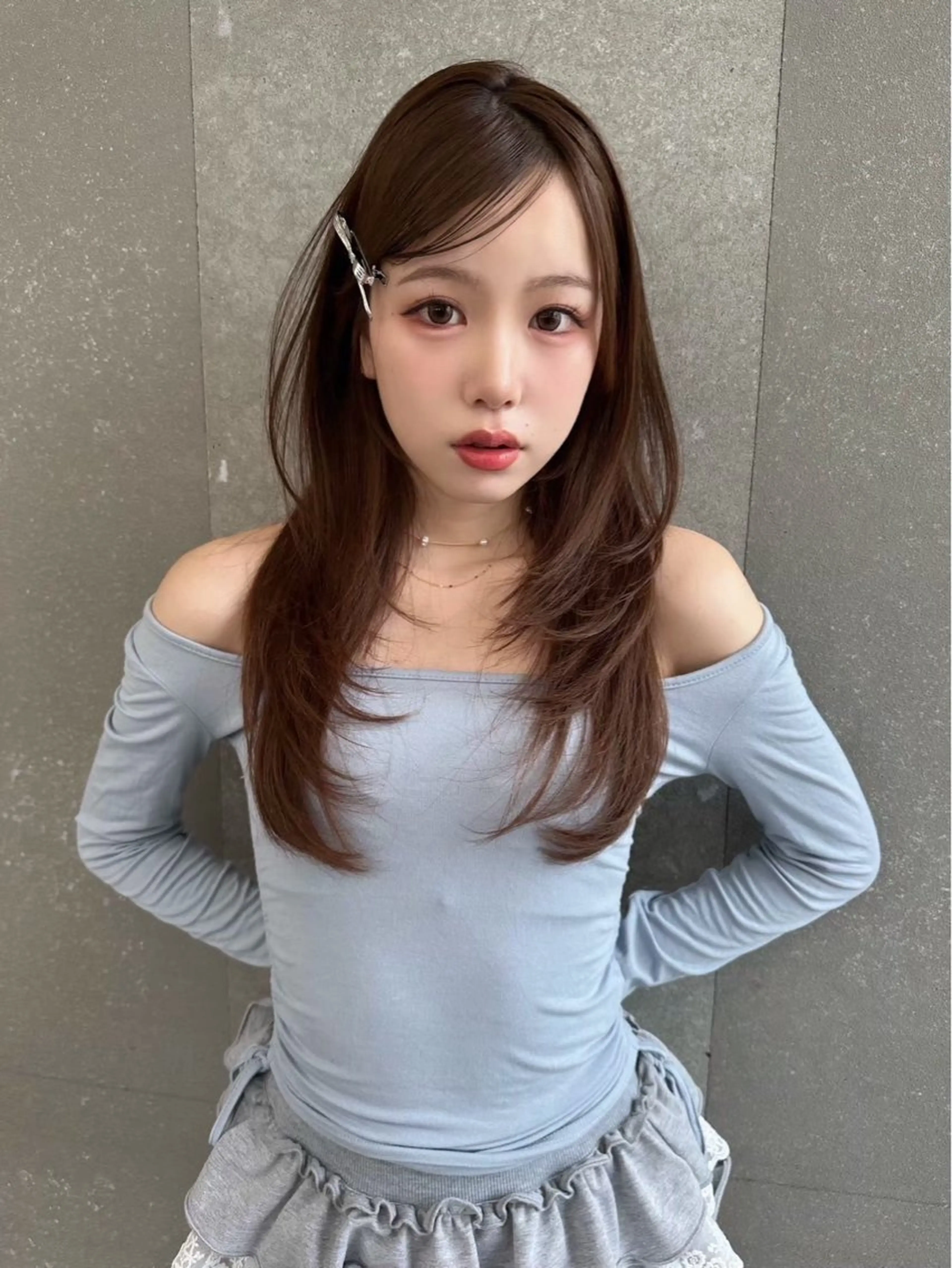 ロング カラー カット ヘアカラー トリートメント 韓国ヘア×髪質改善 サロンmareのヘアスタイル