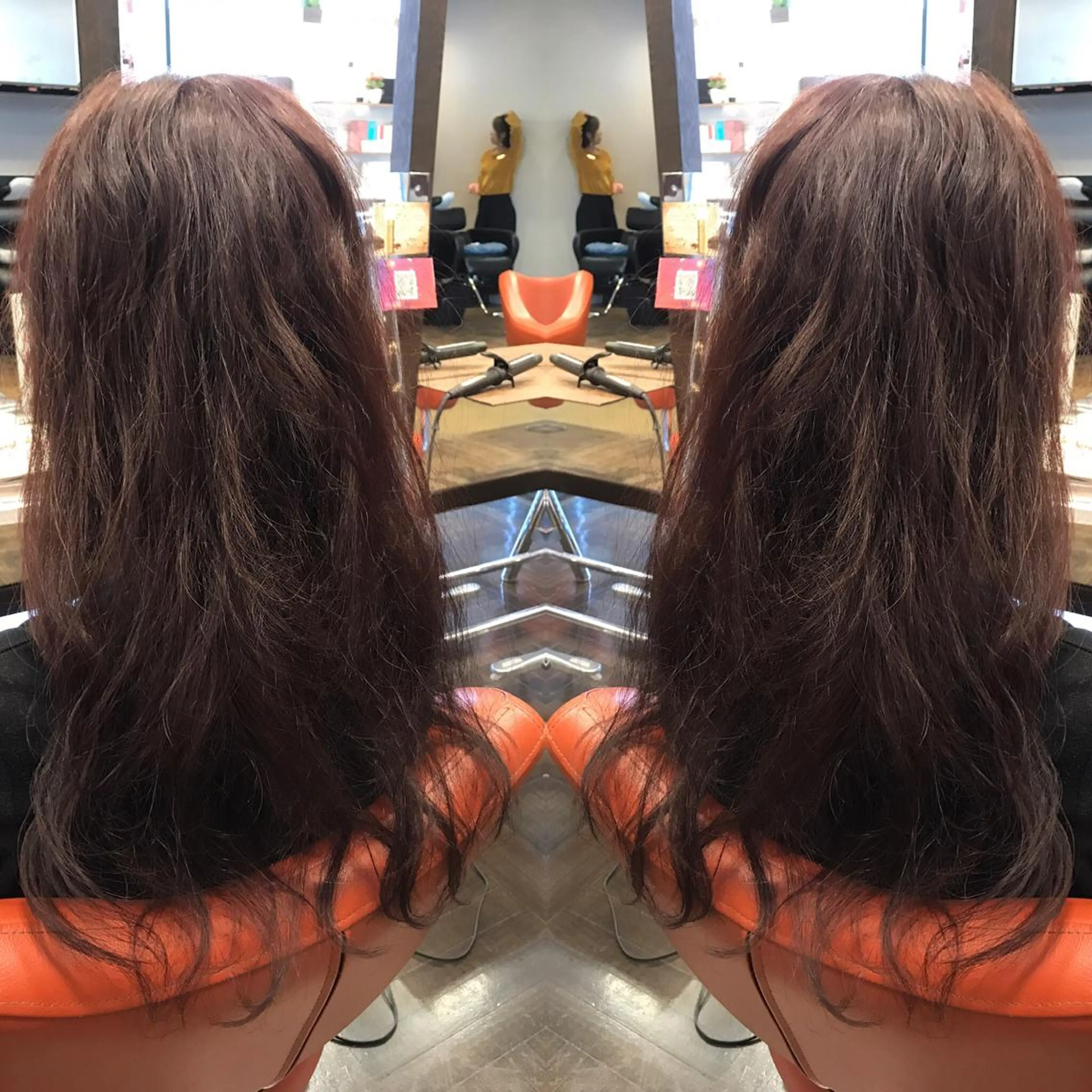 ロング カラー ボルドーカラー ヘアカラー デザインカラー🌈 高木リョウのヘアスタイル