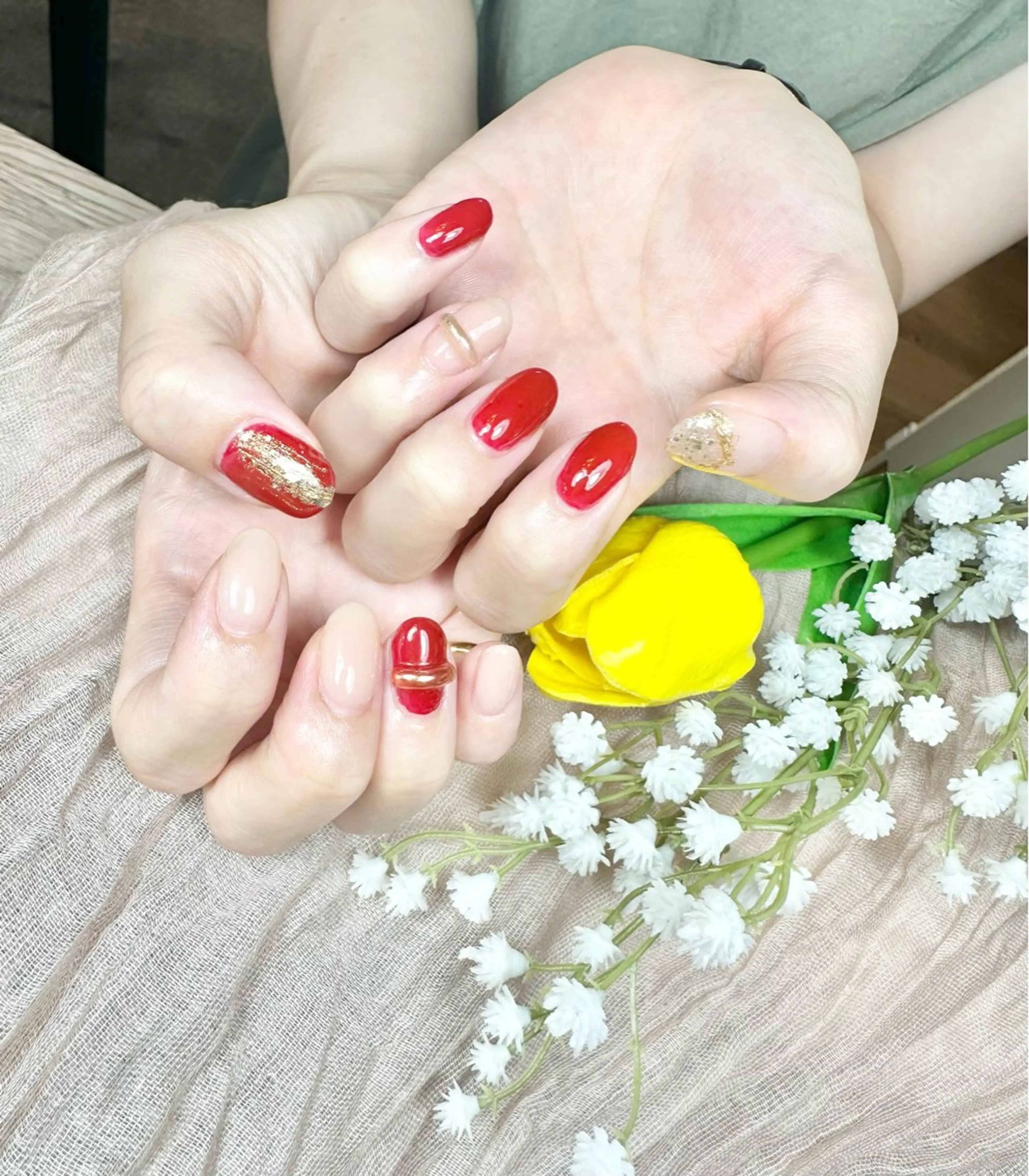 ネイル アートネイル ミラーネイル ニュアンスネイル abuuuuu nailsのネイルデザイン
