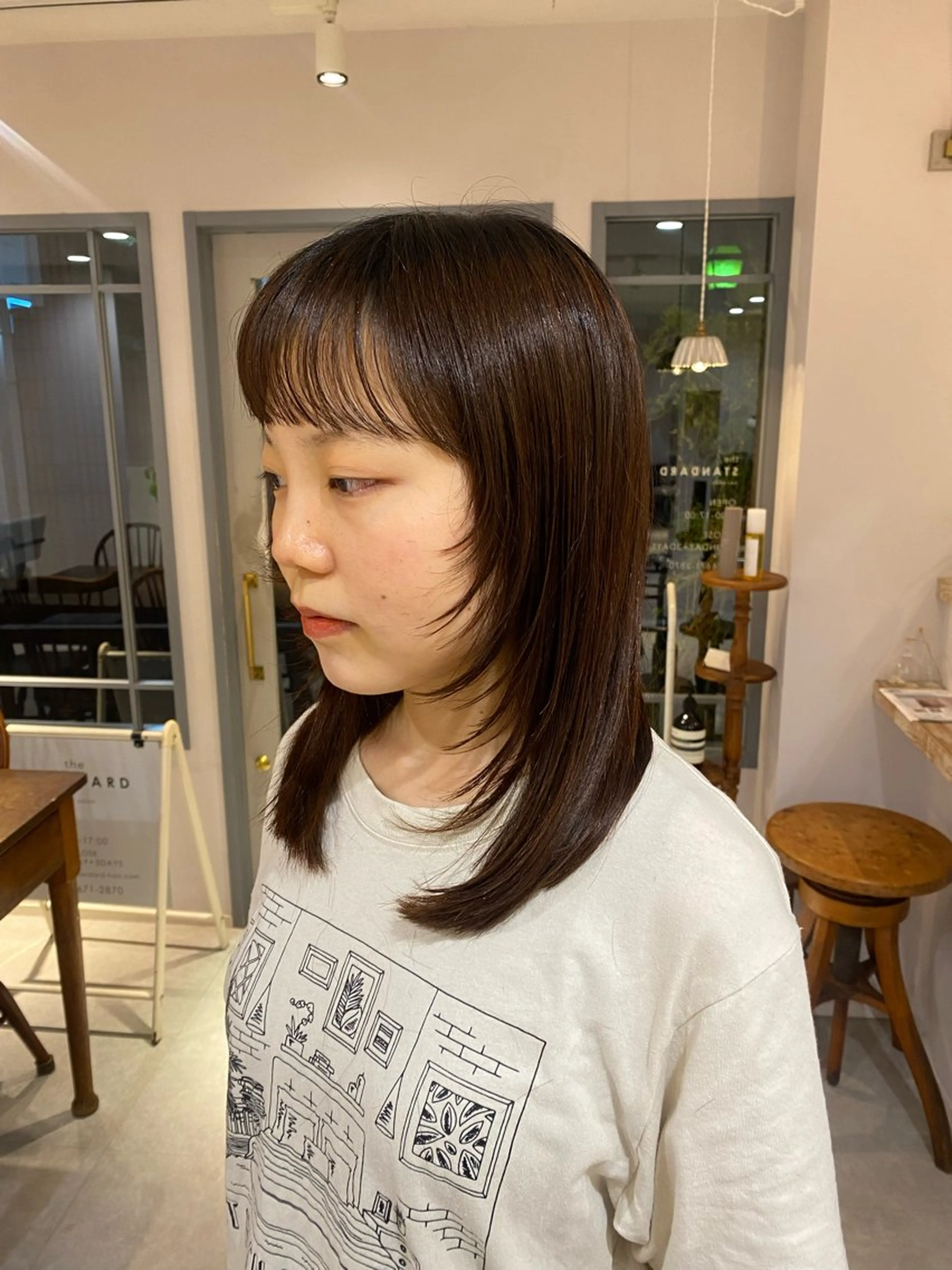 ミディアム カラー カット ヘアカラー ‎🤍透明感カラー 【仙川】セリナ‎🤍のヘアスタイル