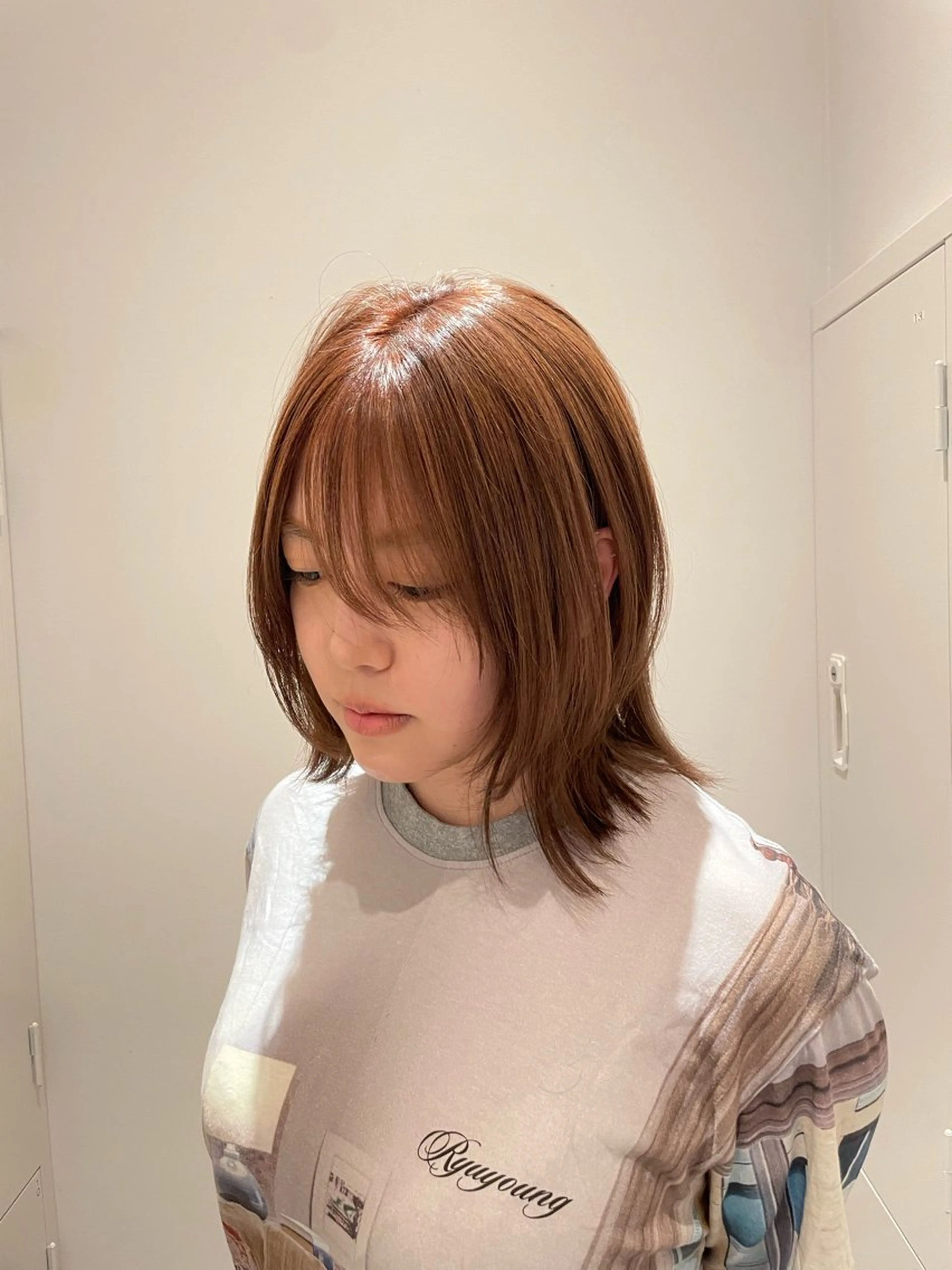 ミディアム カラー カット ヘアカラー トリートメント 透明感カラー🫧/ 髪質お悩み改善/みゆのヘアスタイル