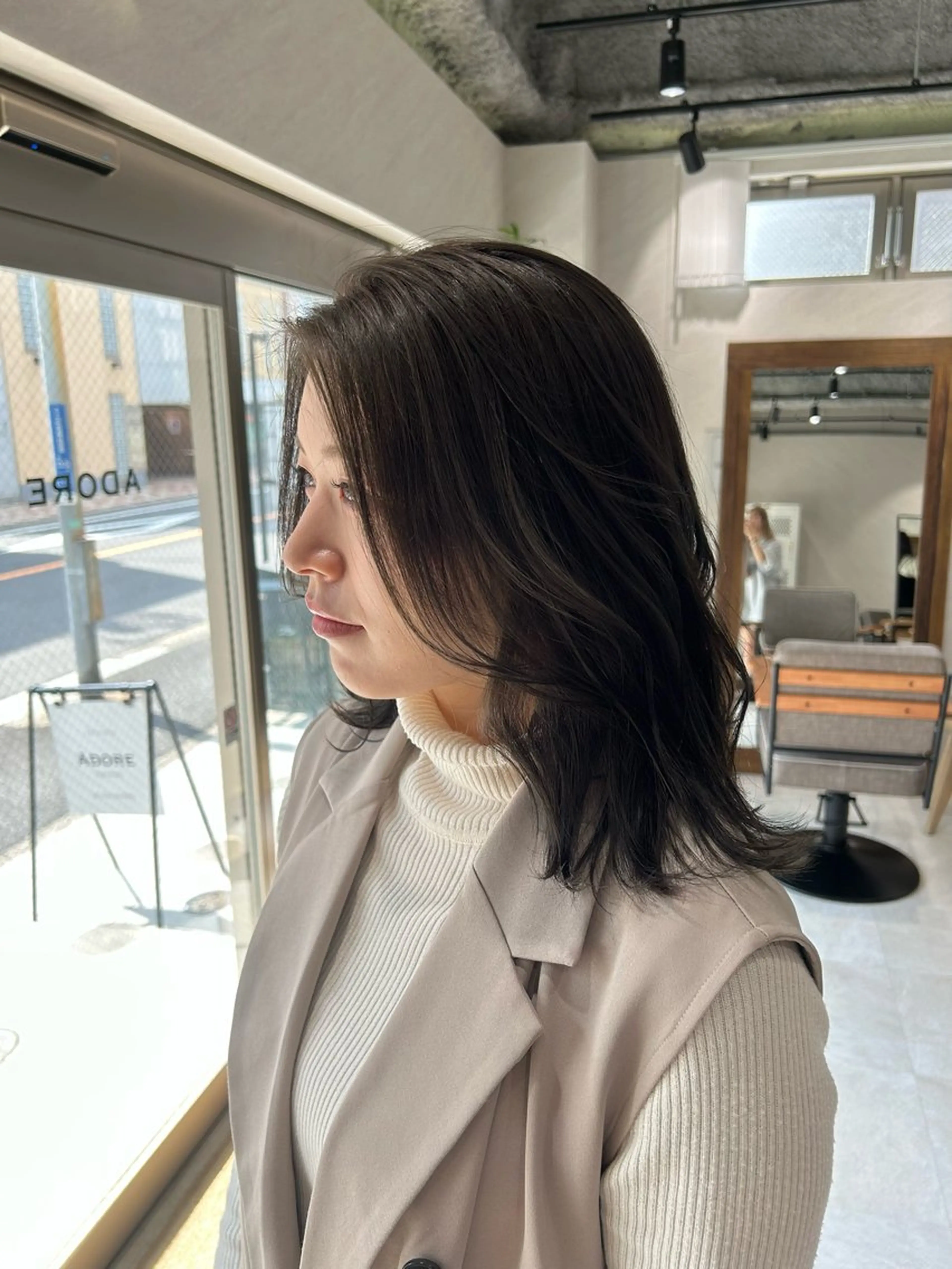 ミディアム カラー カット ヘアカラー トリートメント ヘアセット 🌷横浜/レイヤー /艶カラー🌷のヘアスタイル