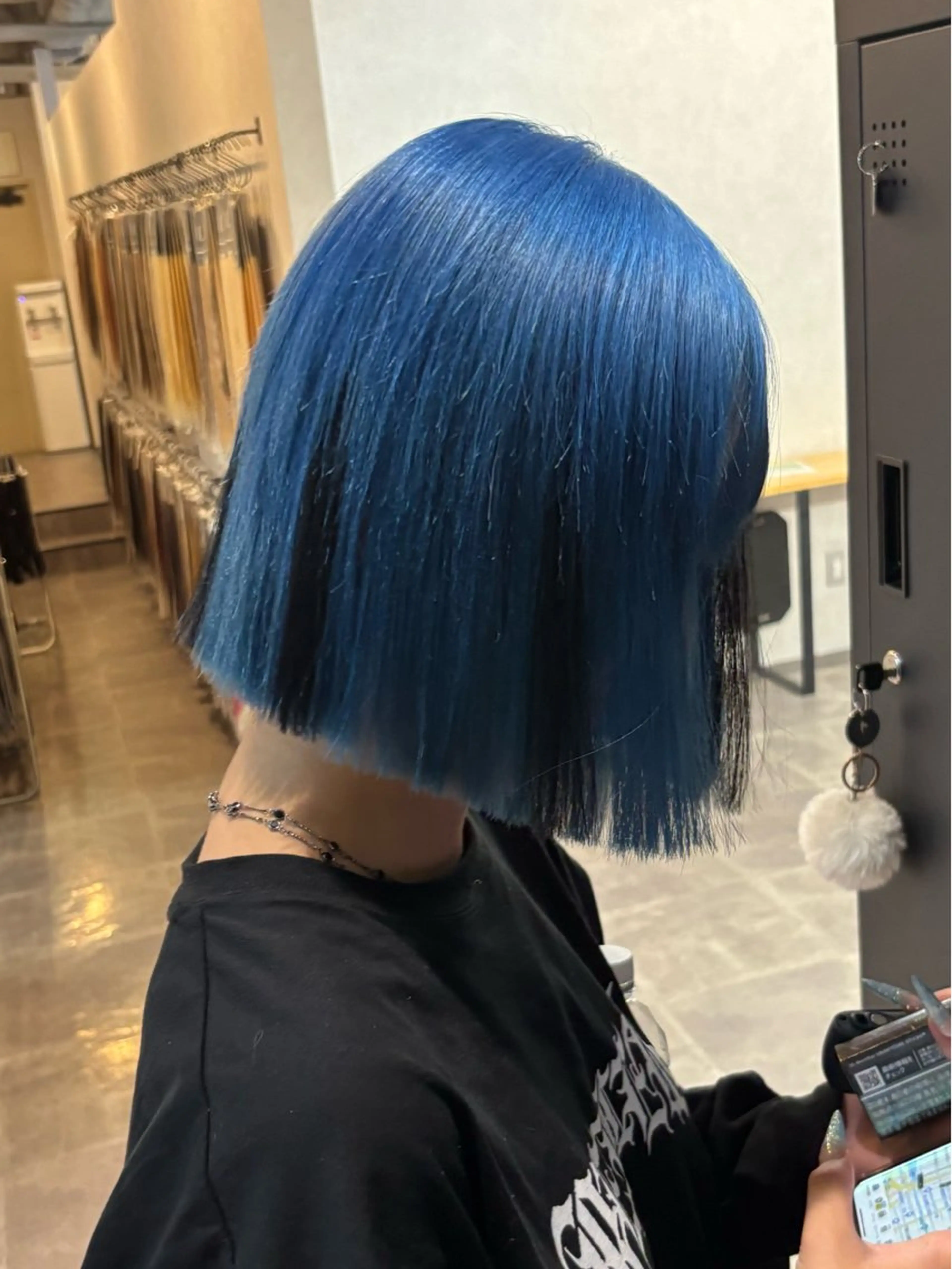 ミディアム エクステ ヘアカラー トリートメント エクステ/心斎橋/ ハイトーン/ミサキのヘアスタイル