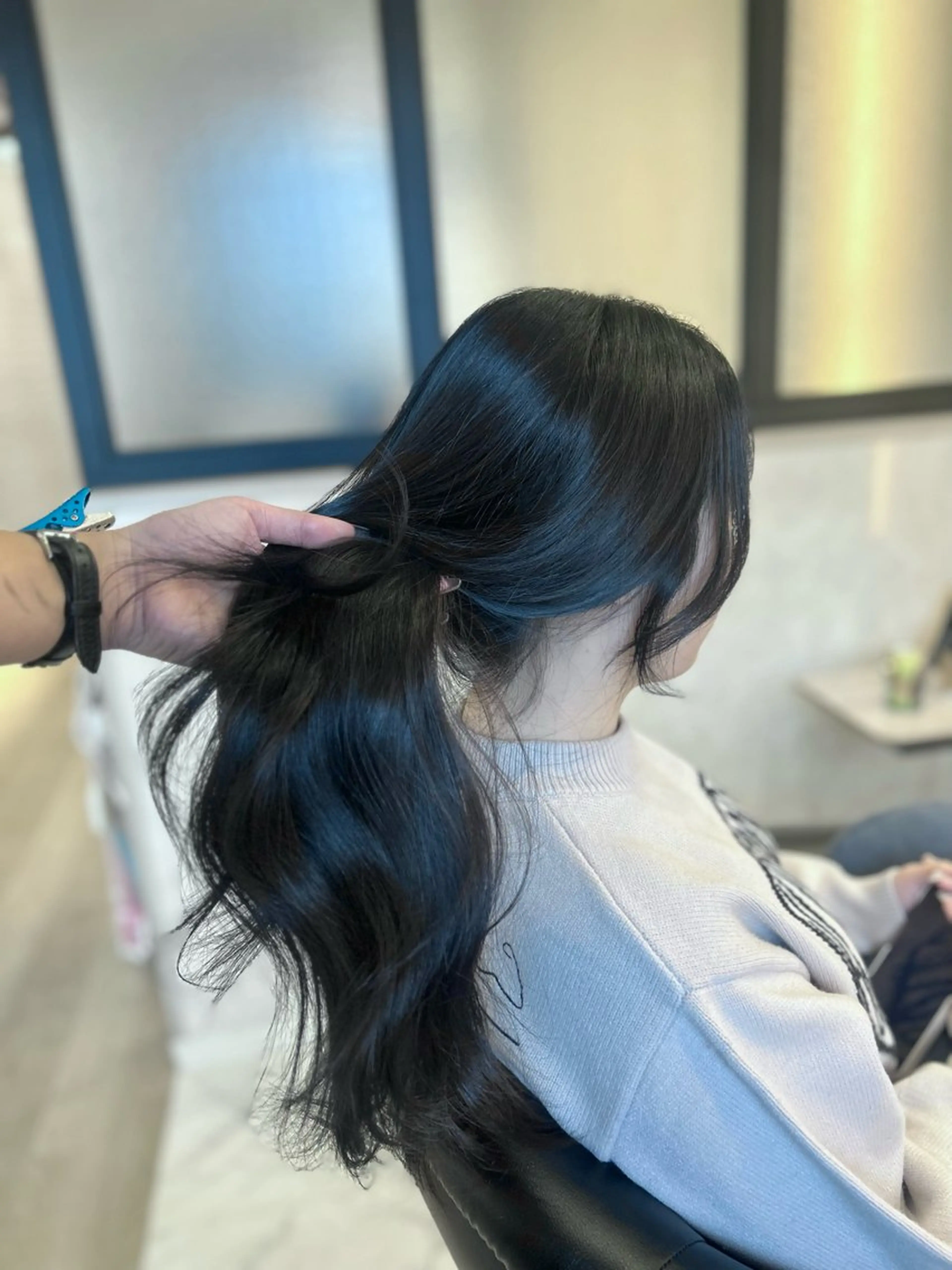 ロング カラー カット ヘアカラー トリートメント &chaLme   心斎橋所属・emi/髪質改善/ 韓国風/艶カラーのヘアスタイル