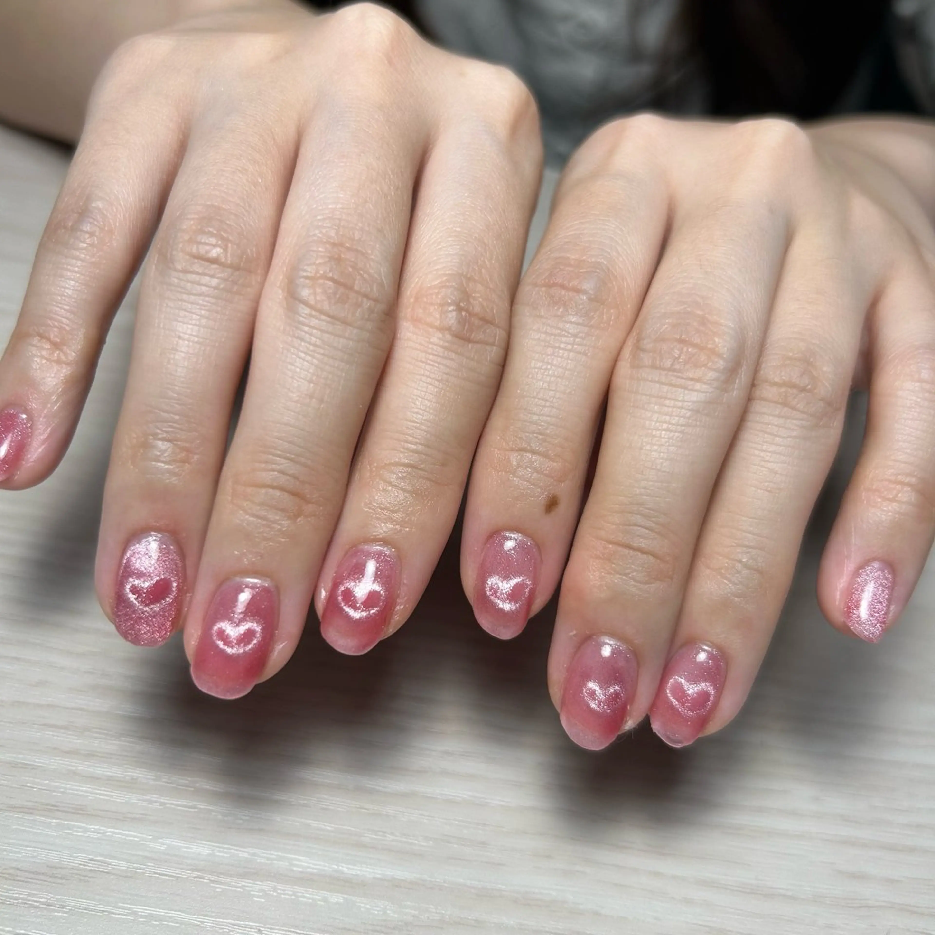 【ご新規様】ハンドネイル　マグネット,フラッシュカラー（オフ込み）の写真
