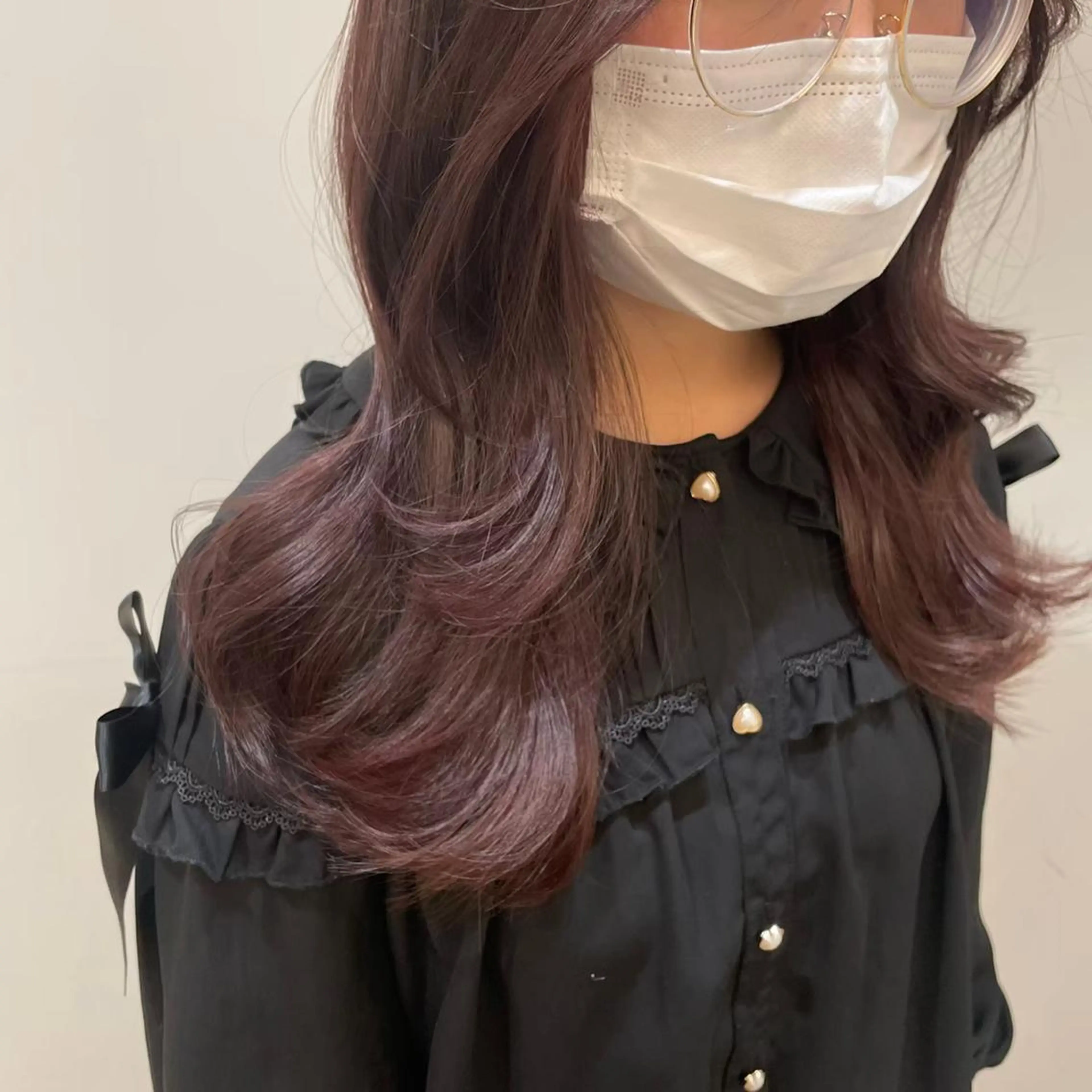 セミロング 韓国ネイル🤍 イワサキ　リコ🍒のマツエク・マツパデザイン