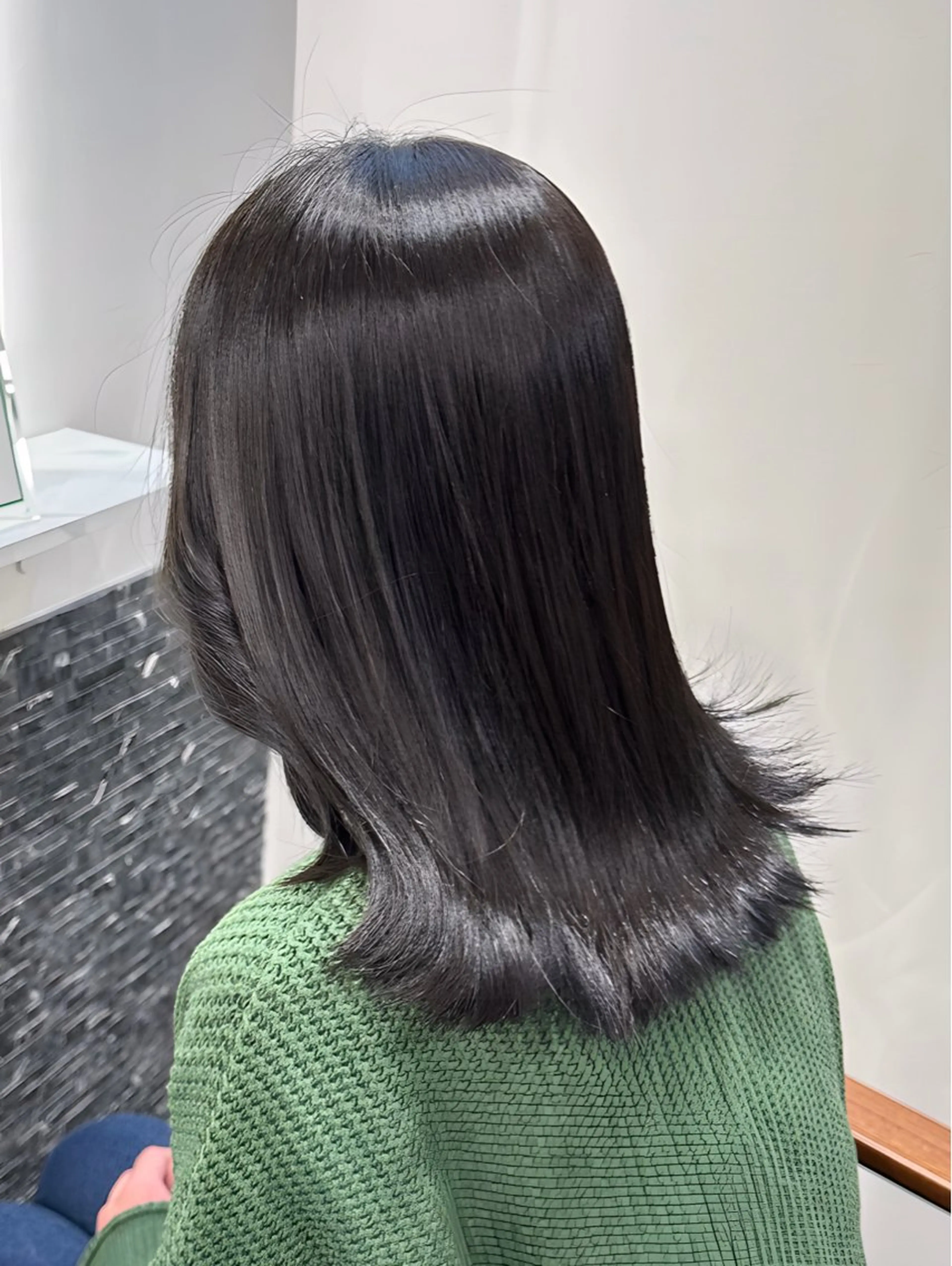 セミロング カラー 韓国風レイヤー🗝要 暗透カラー📓吉祥寺のヘアスタイル