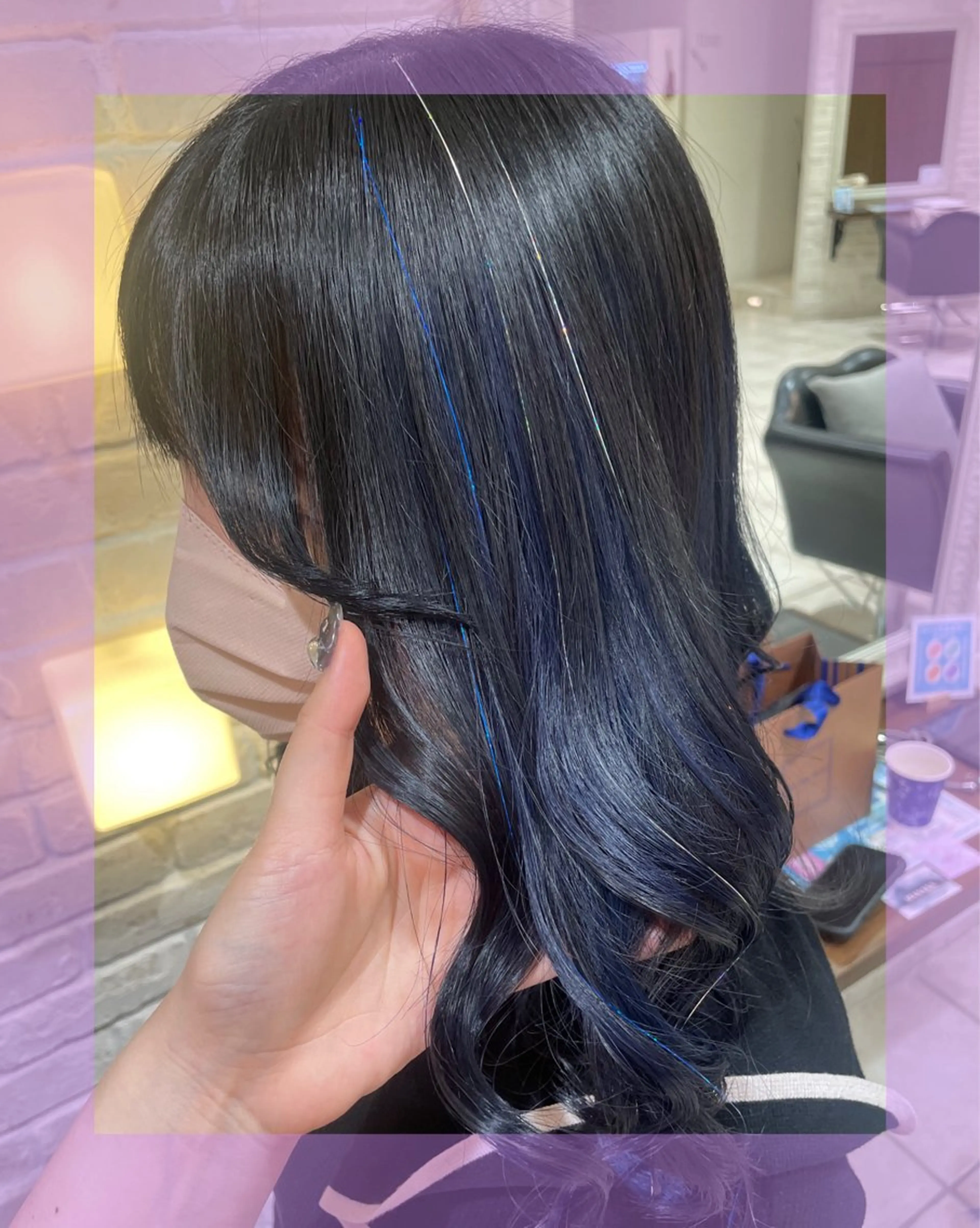 セミロング ヘアアレンジ エクステ エクステ 🦄ブリーチ💜エク ステ💜MIU🦄のヘアスタイル
