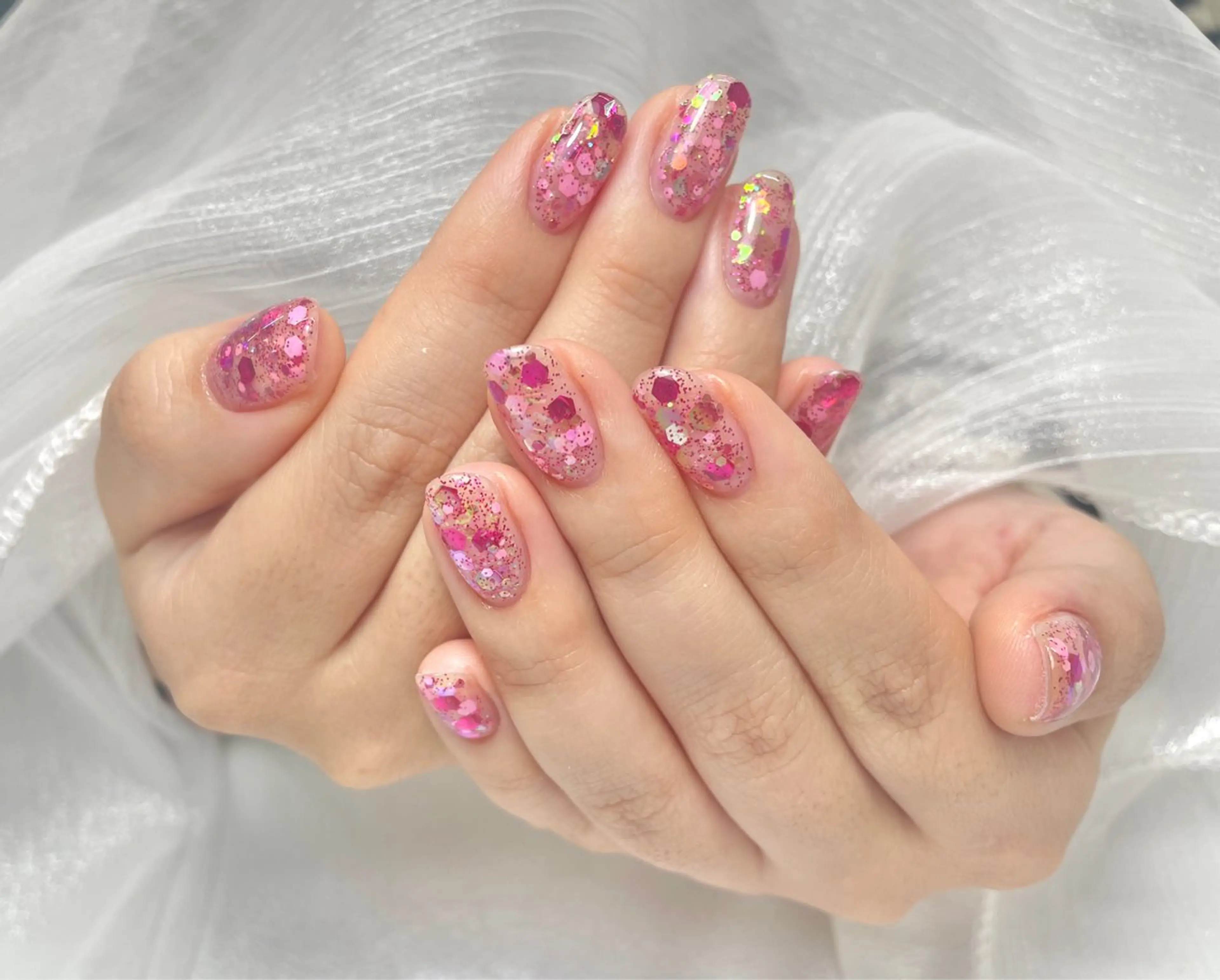 ネイル ラメ(グリッター) ワンカラーネイル If beauty salon 1号店所属・夏 目のネイルデザイン