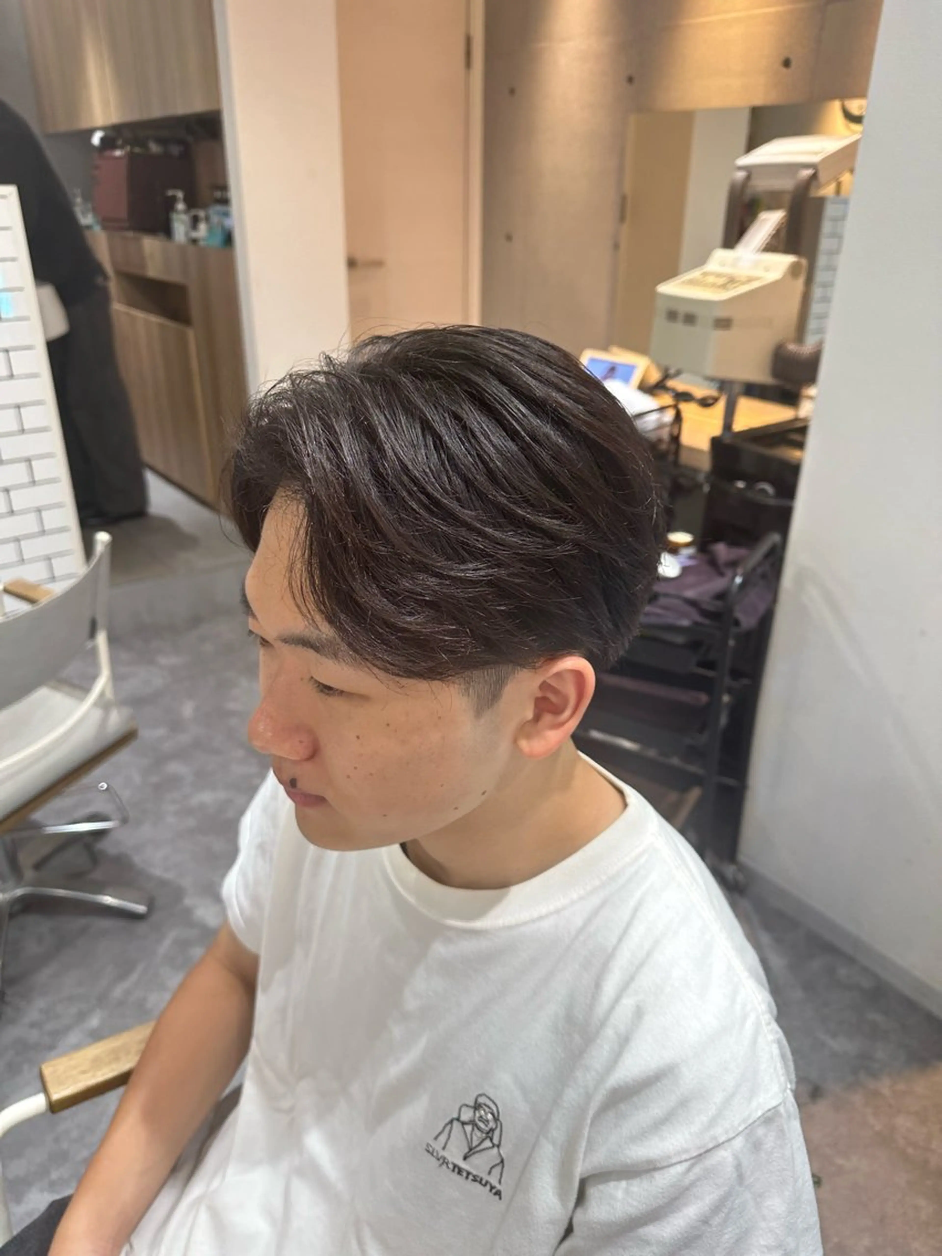 メンズ センターパート カット 💎メンズカット /パーマ/細野💎のヘアスタイル