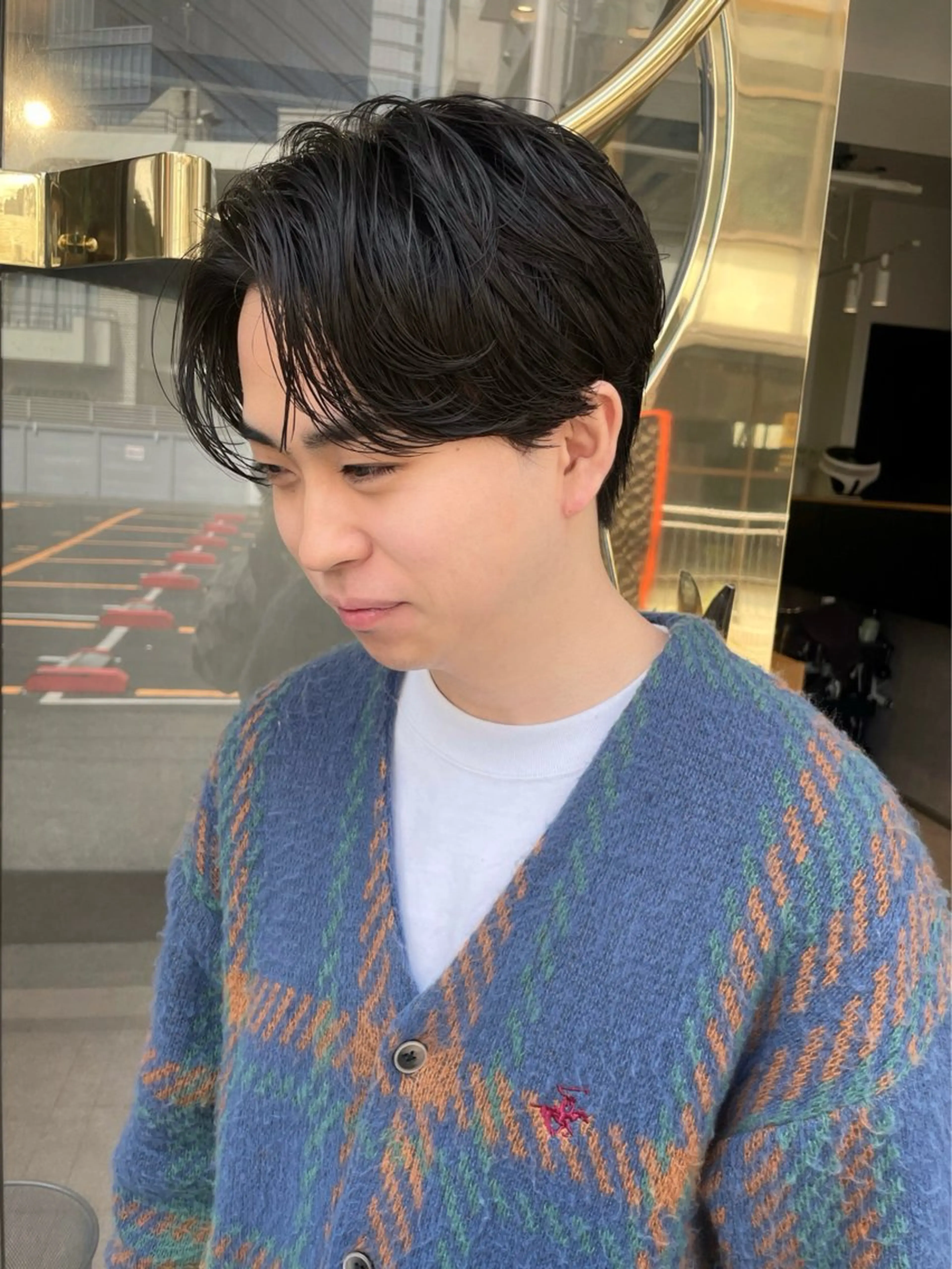 ショート カラー パーマ メンズ カット パーマ メンズNO.1口コミ 高評価🟡三澤拓海✅のヘアスタイル