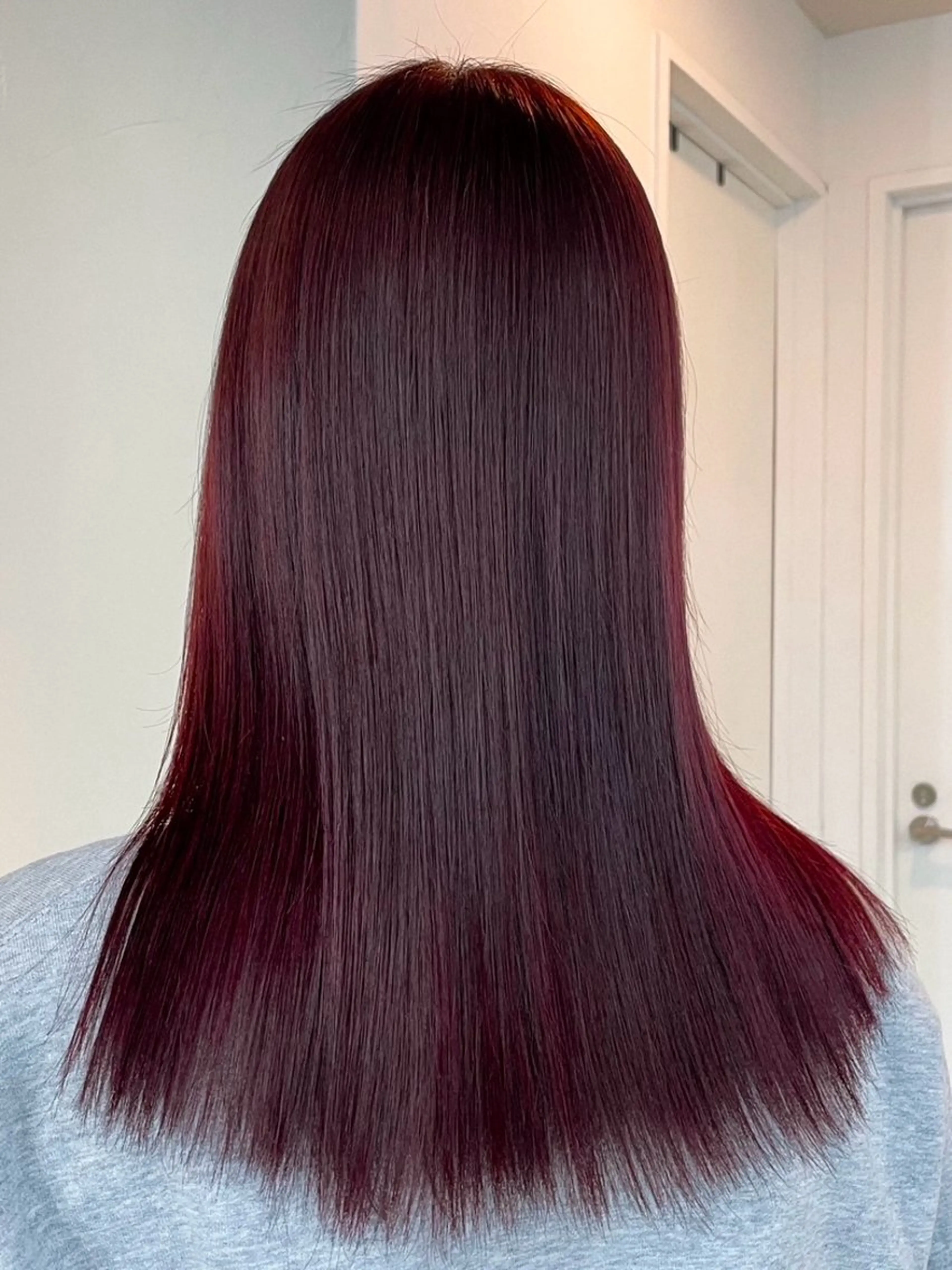 セミロング カラー ヘアアレンジ ヘアカラー トリートメント HAIR SALON fuugaせんげん台店所属・ハイトーン/デザイン カラー/あおいのヘアスタイル