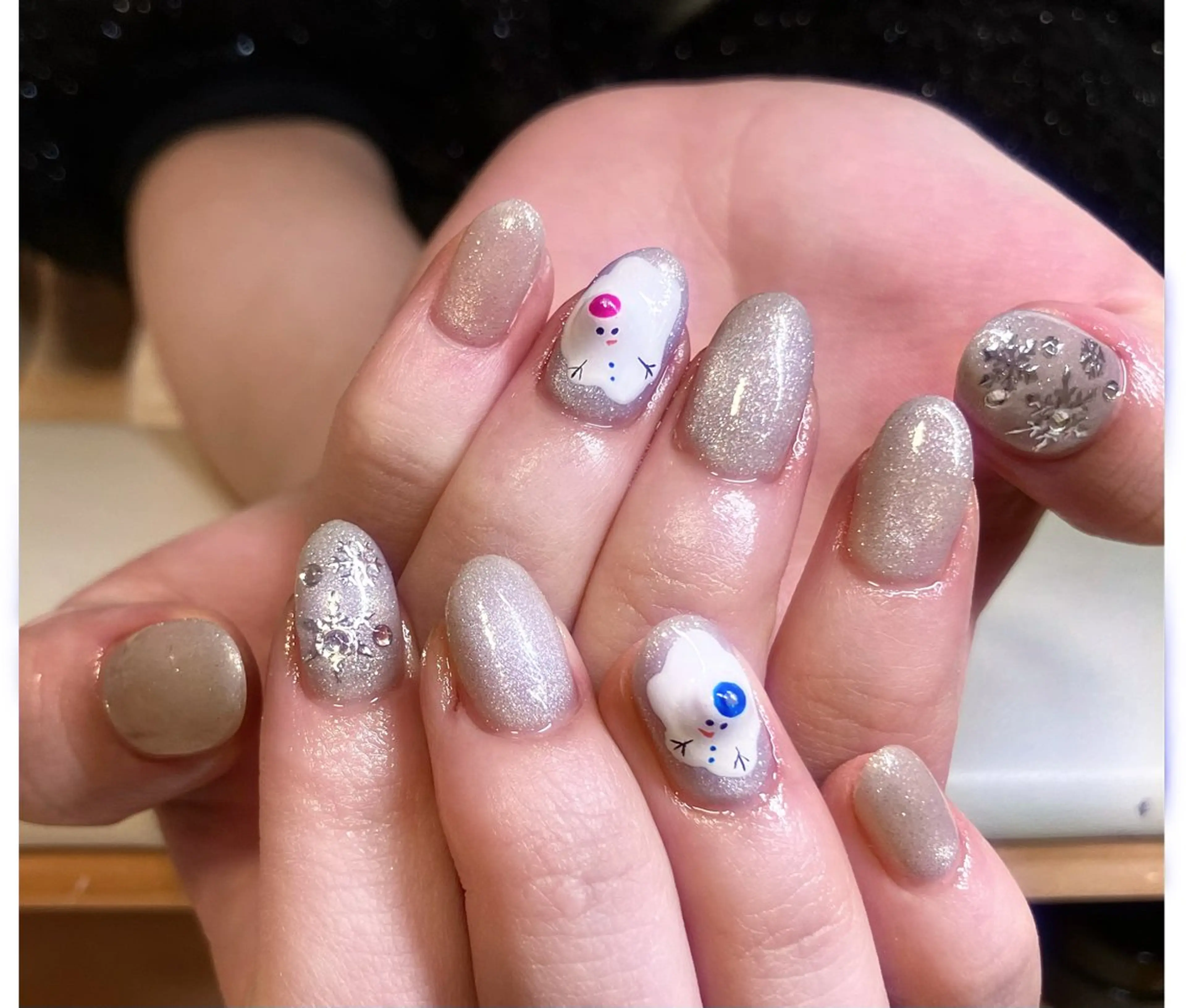 ネイル アートネイル ジェルネイル キラキラネイル マグネットネイル 大理石ネイル(マーブル) ハンドネイル RinRin　nail所属・孔 ジンシェンのネイルデザイン