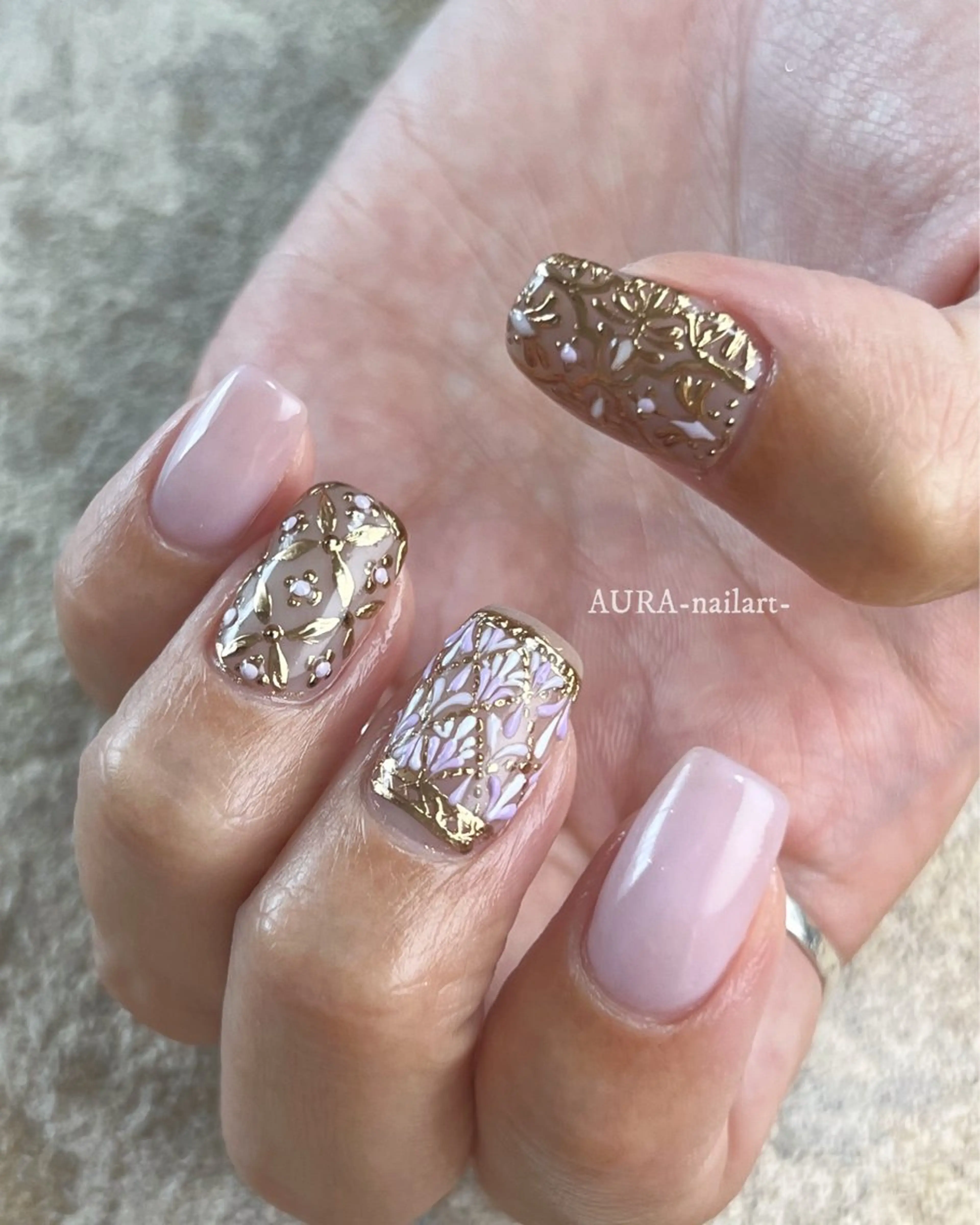 ネイル ハンドネイル フットネイル AURA nailartのネイルデザイン