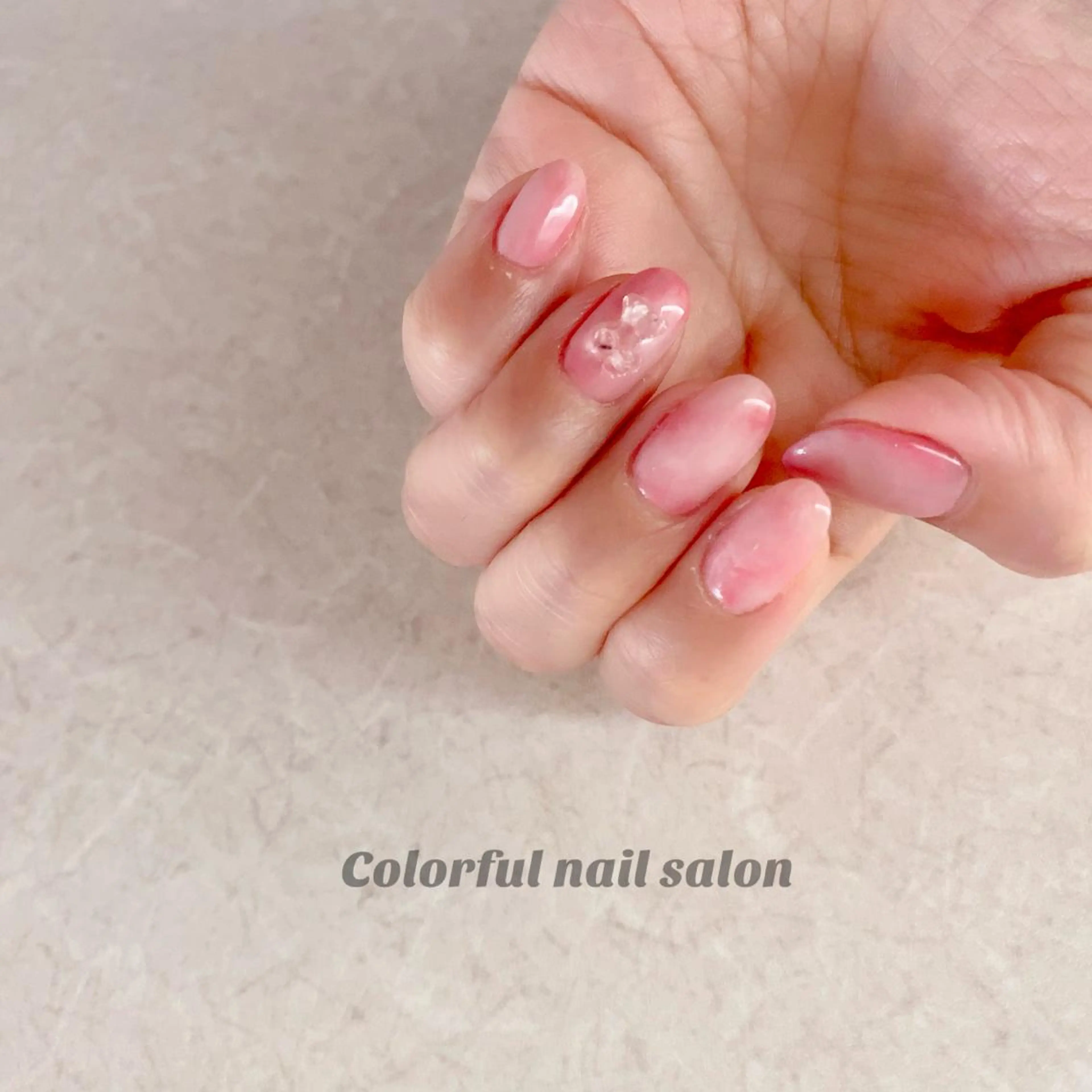 ネイル クリアネイル 大理石ネイル(マーブル) le’a所属・Le'a nail&eyesのマツエク・マツパデザイン