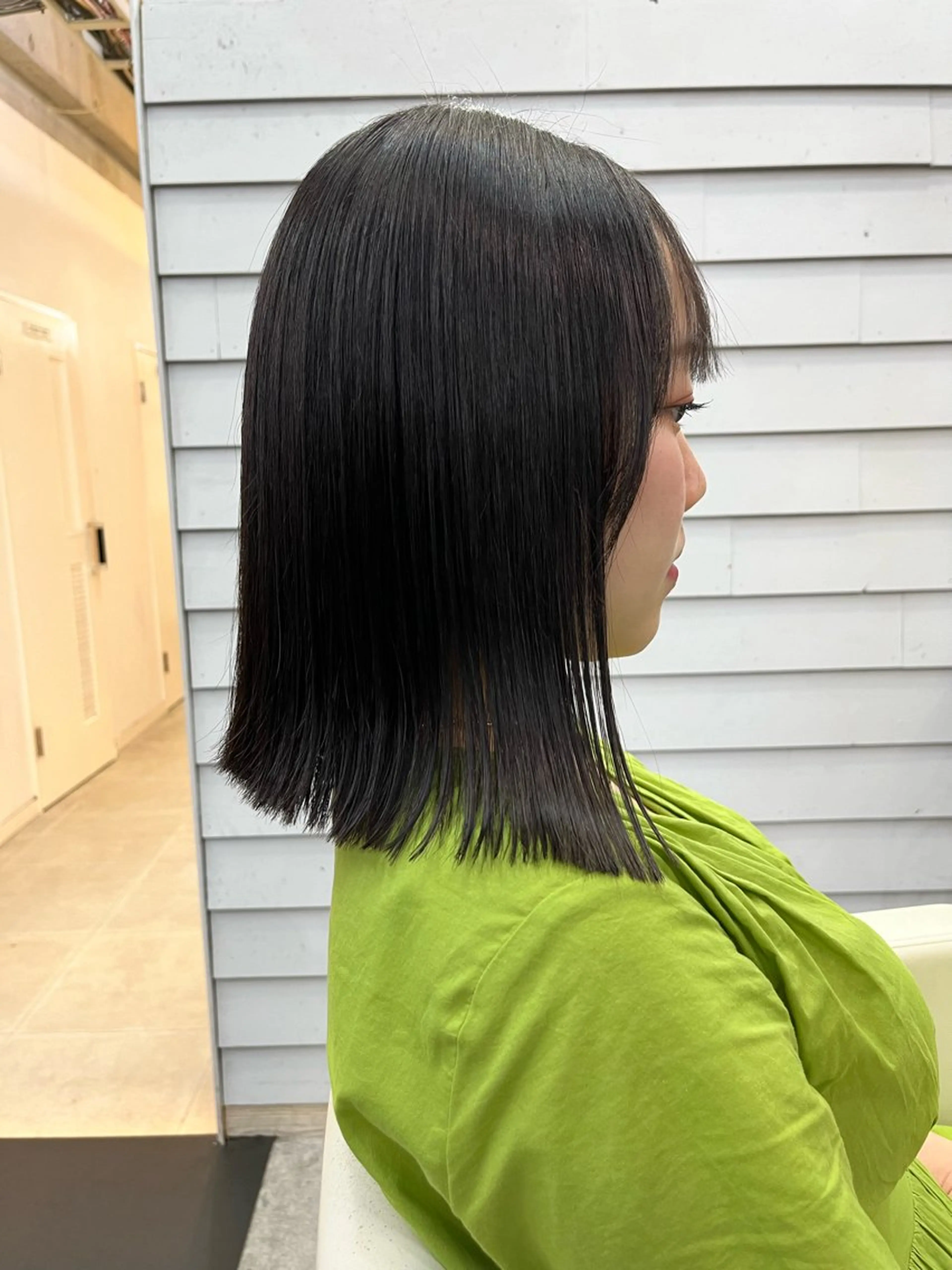 ショート 縮毛矯正 カット 縮毛矯正 トリートメント 柔らかいヘアカラー 大成のヘアスタイル