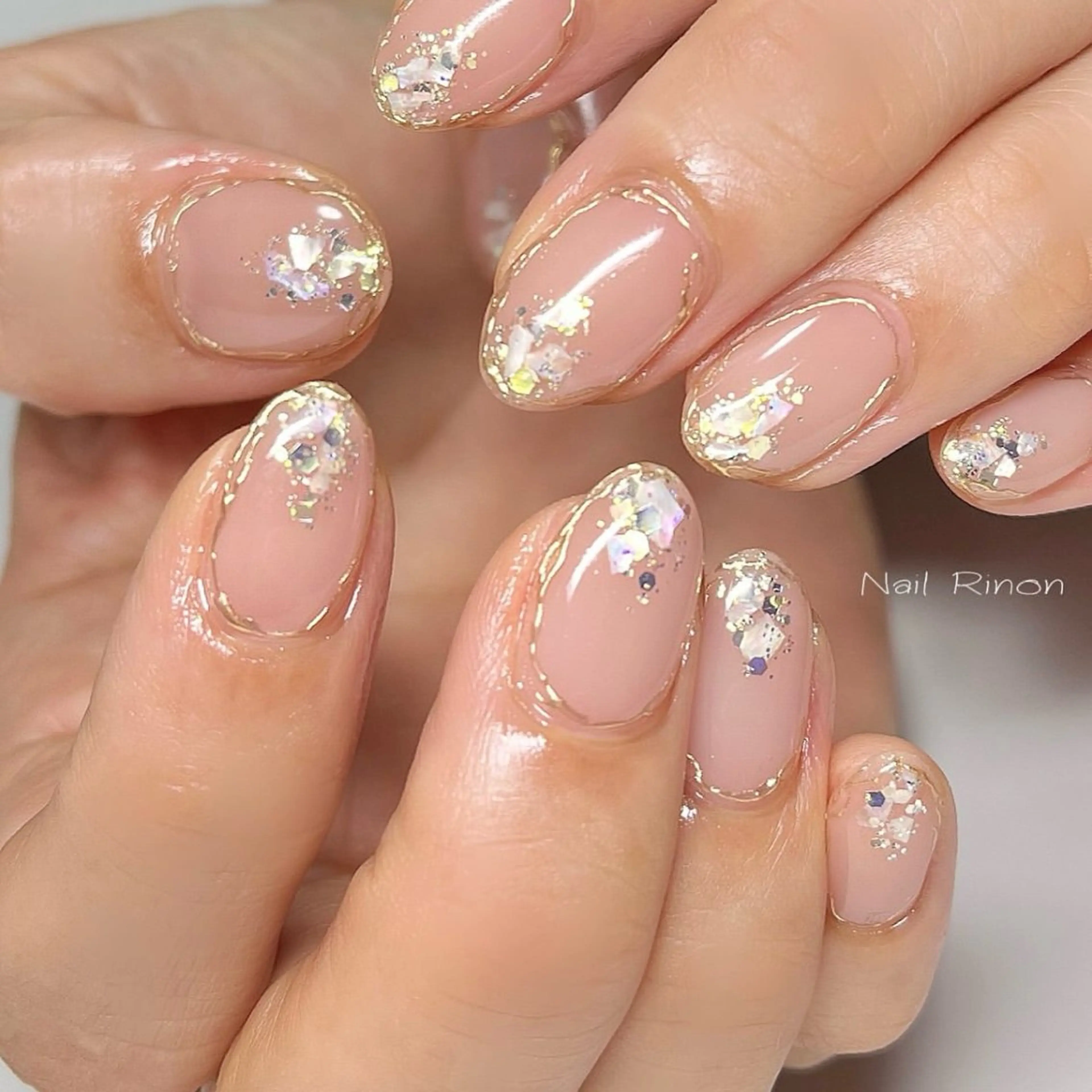 ネイル キラキラネイル ハンドネイル Nail Rinonのネイルデザイン