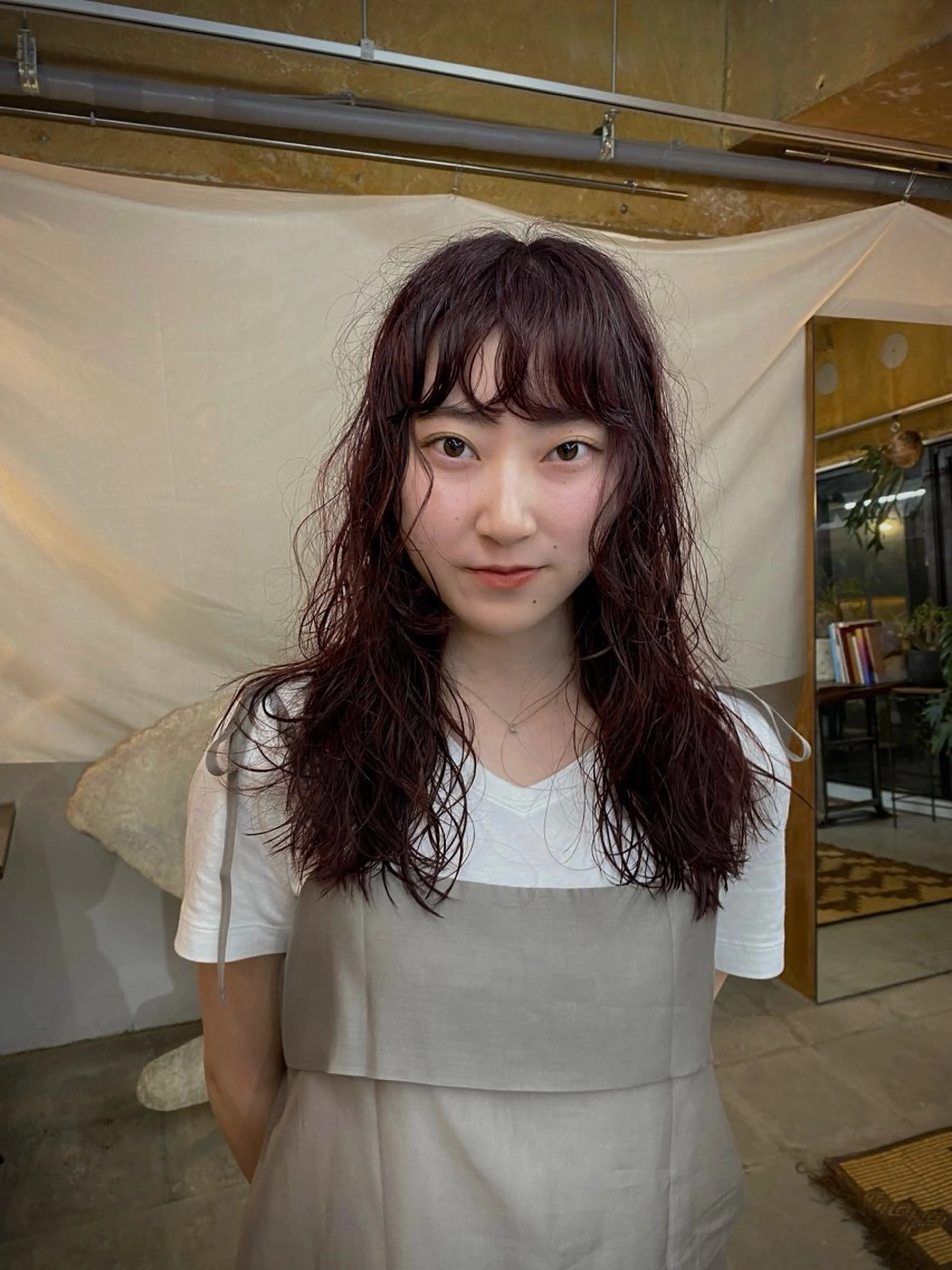 セミロング カラー パーマ カット ヘアカラー パーマ KEI gattacaのヘアスタイル