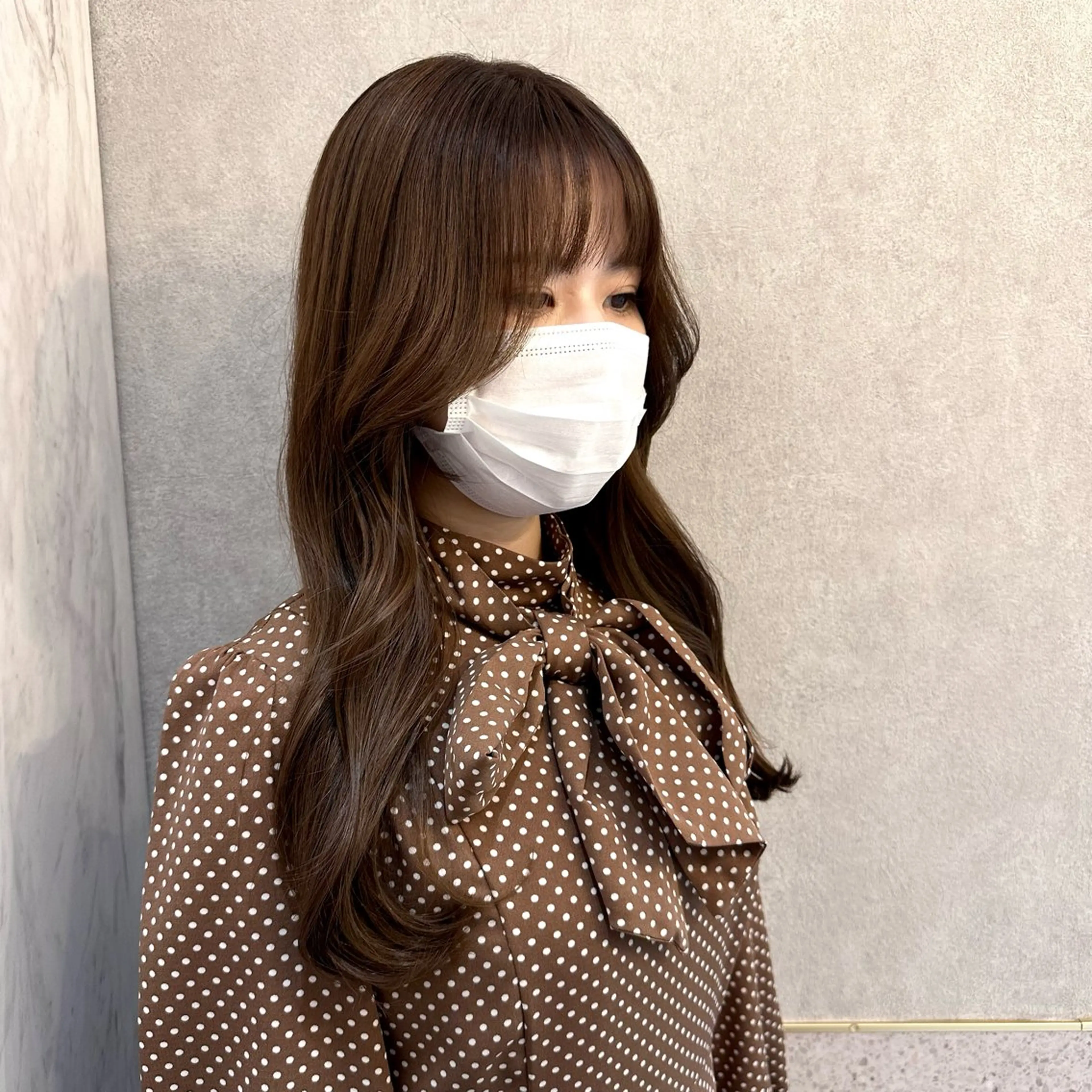 💜韓国ヘア＋顔まわりカット＋トリートメント(超音波アイロン付き)の写真