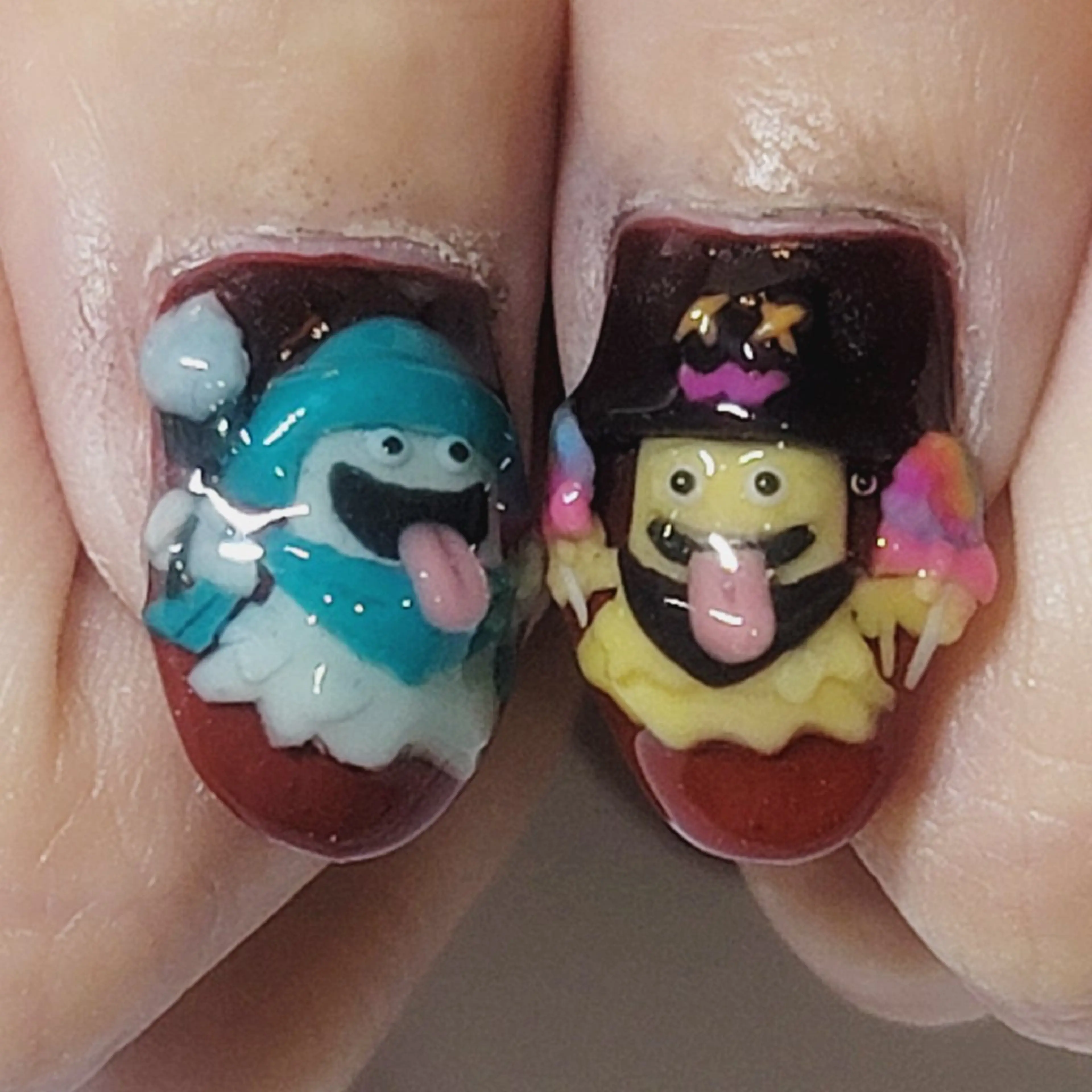 ネイル アートネイル ボルドー グラデーション ハロウィン ハンドネイル よしだ ひろきのネイルデザイン