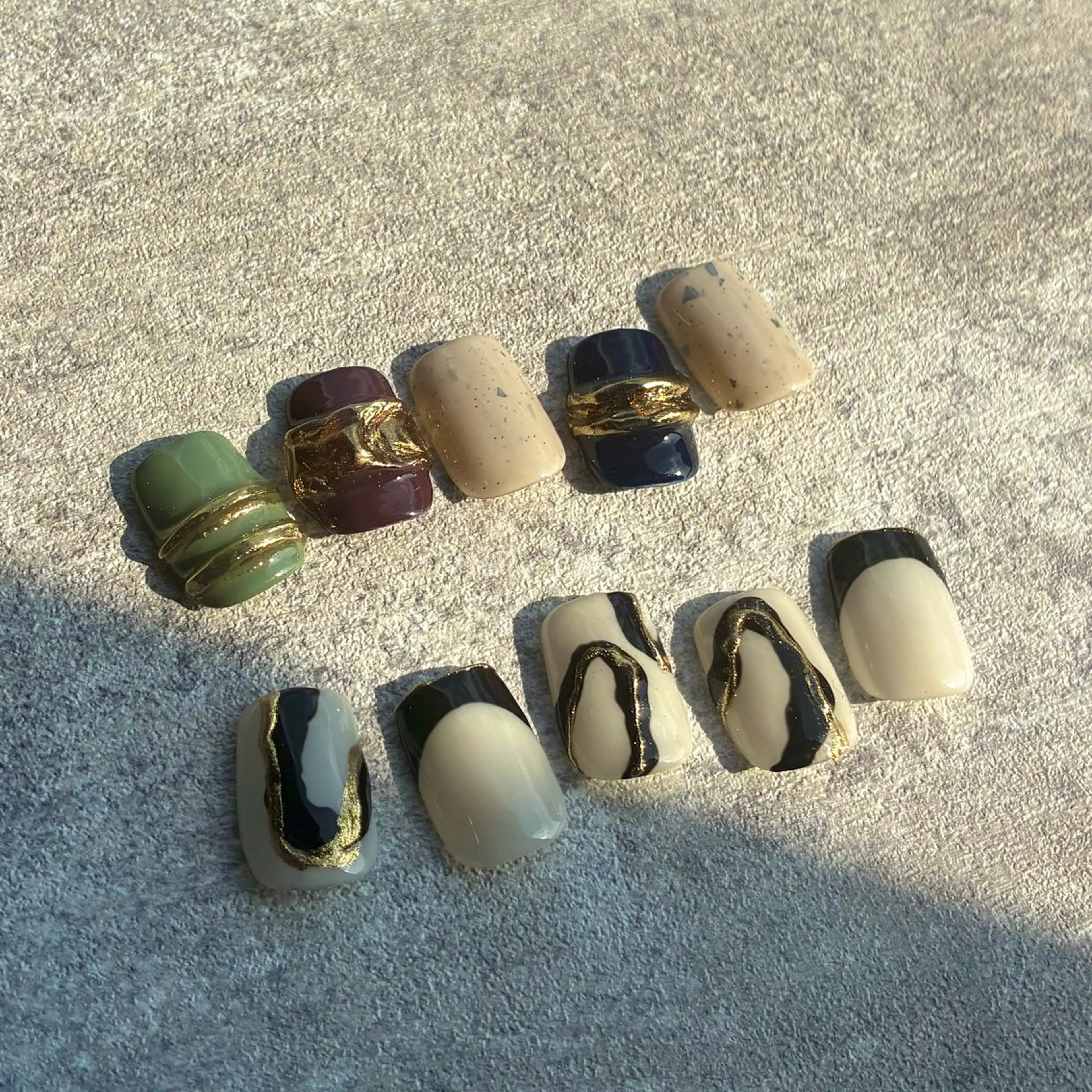 ネイル ハンドネイル Sun Brown ANのネイルデザイン