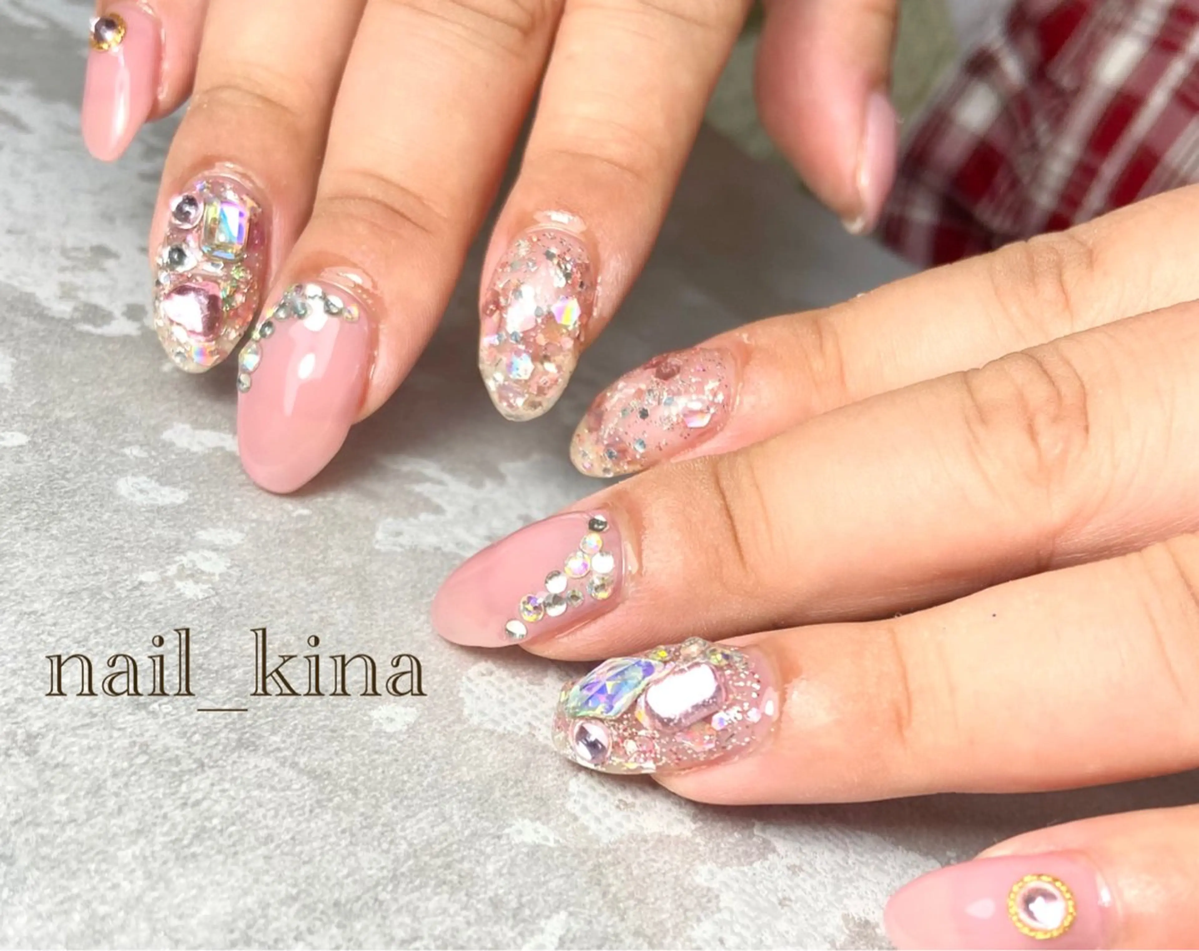 ネイル ピンク ハンドネイル nail_ kinaのネイルデザイン