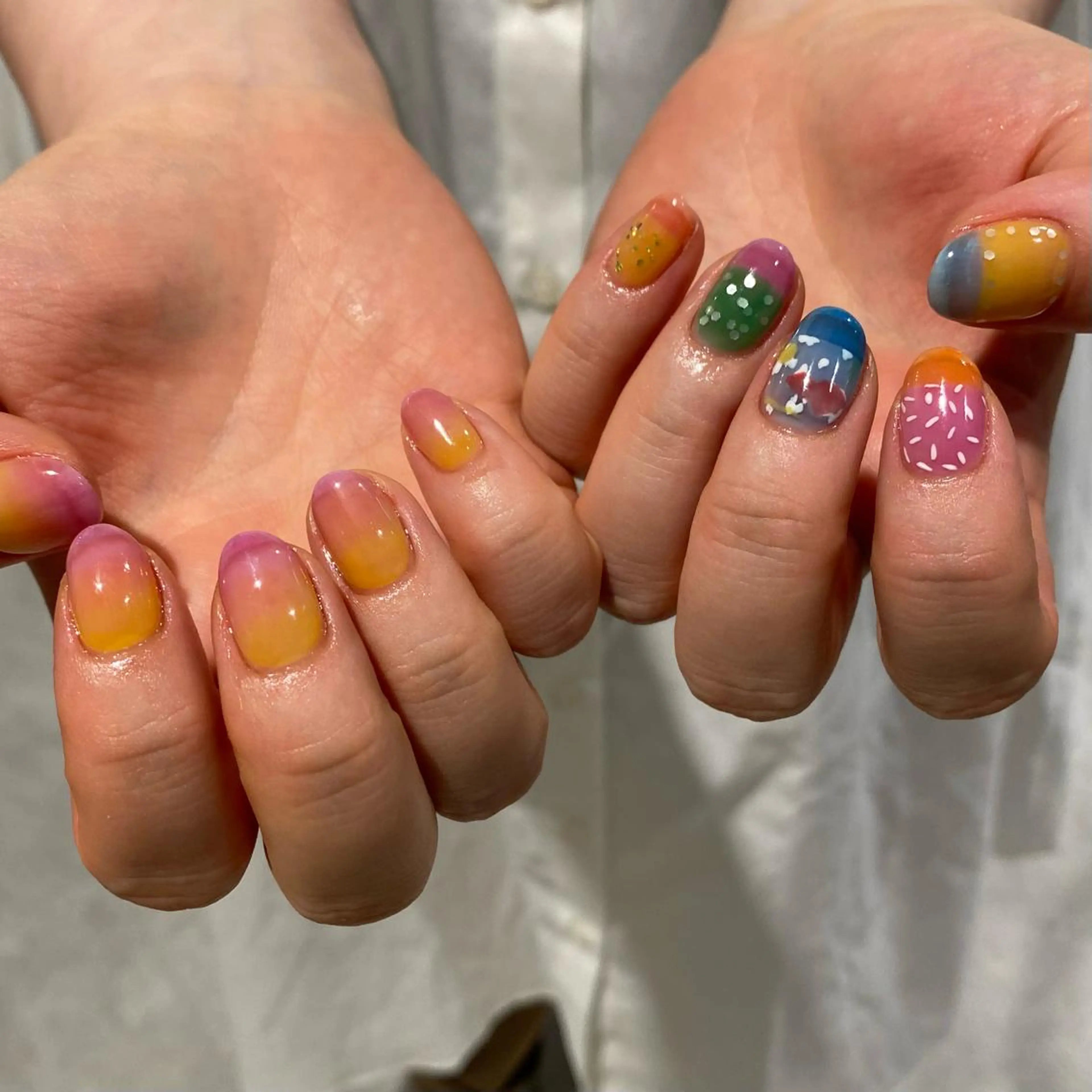 ネイル ニュアンスネイル ハンドネイル RINO AMANE nailのネイルデザイン