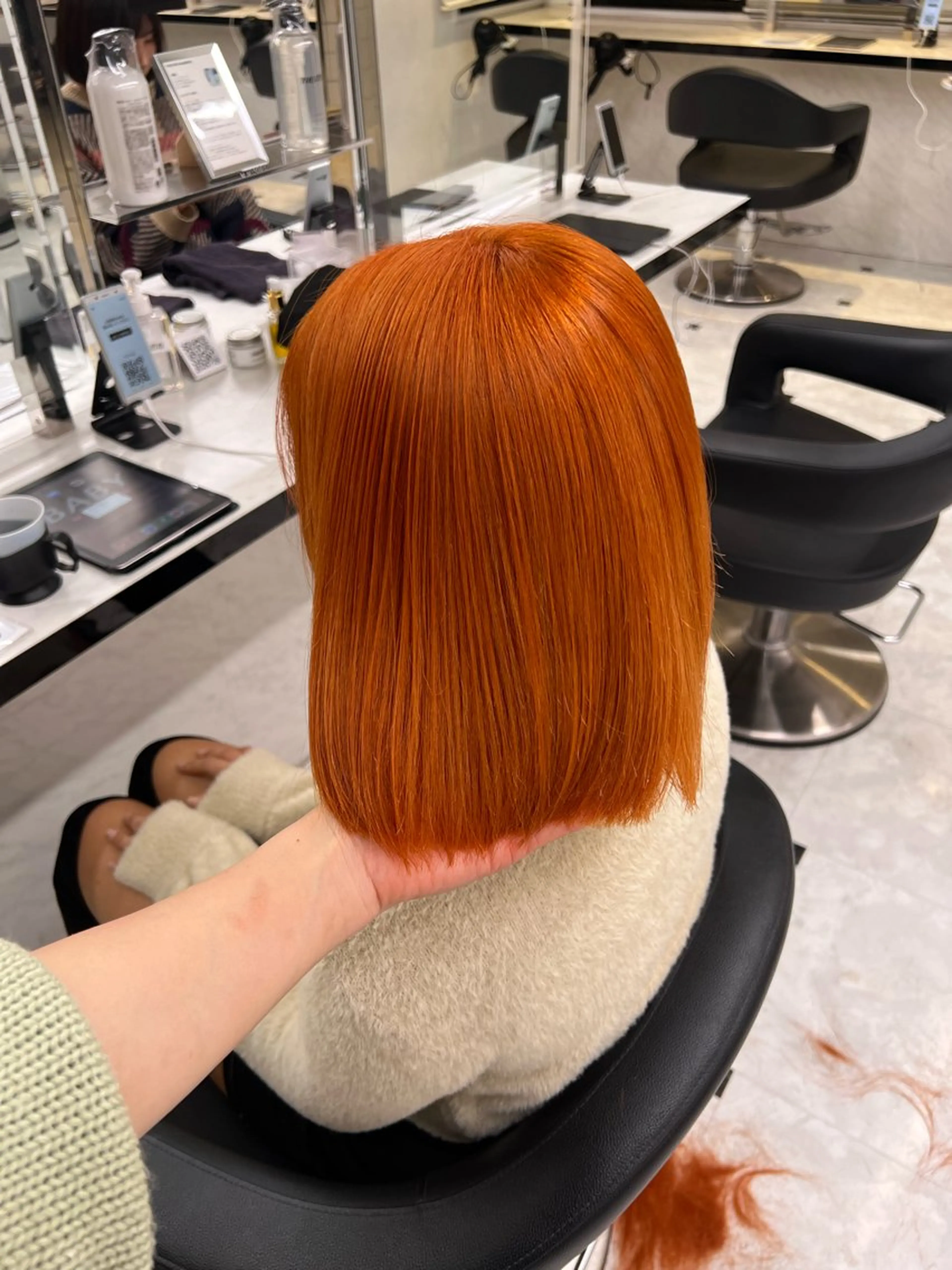 ミディアム カラー ヘアアレンジ 💕ブリーチカラー☁ 髪質改善💖サワのヘアスタイル