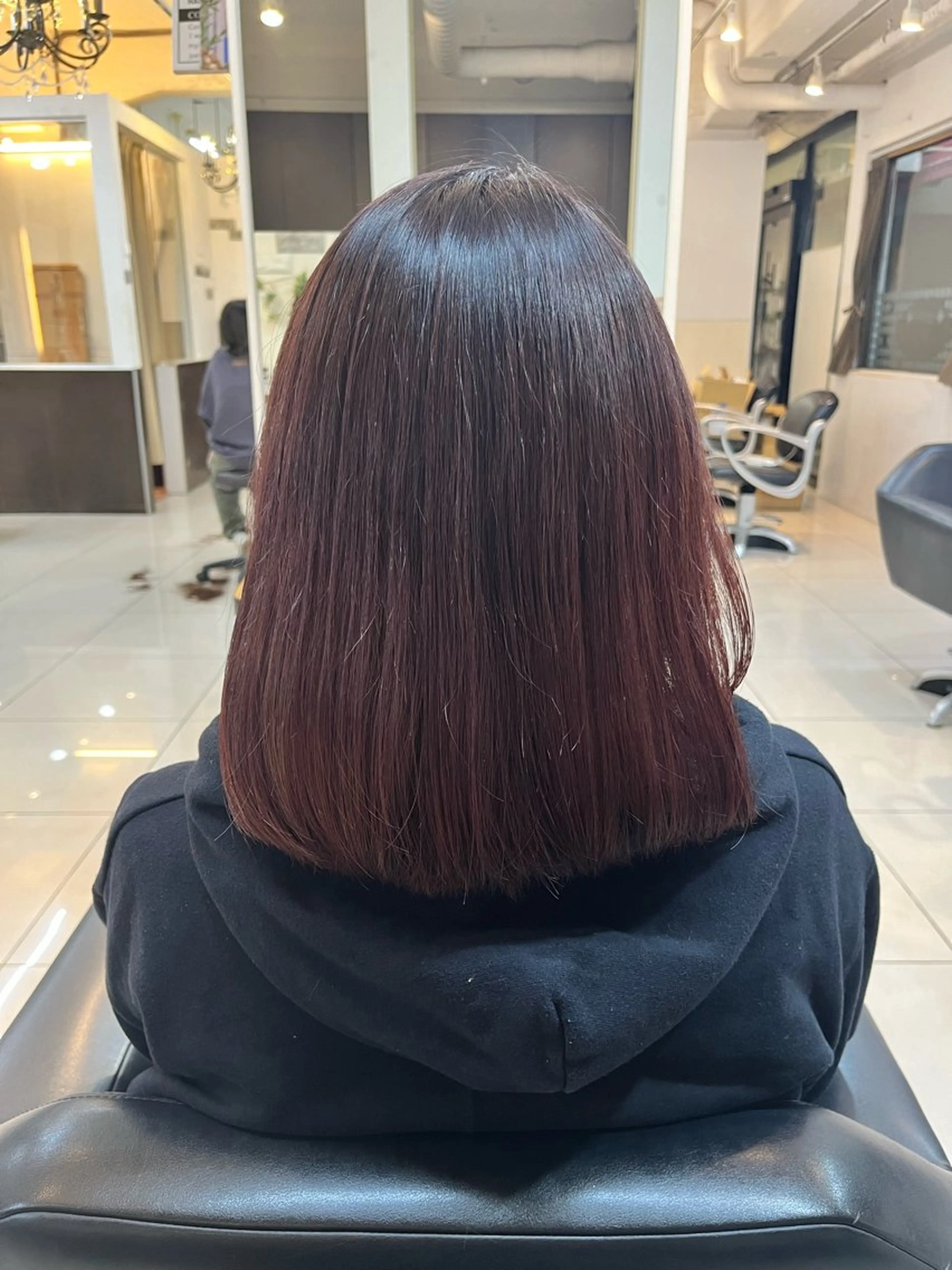 セミロング カラー ブラウンカラー ピンクカラー ピンクブラウン STREAM HAIR所属・🍒 SANA🍒のヘアスタイル