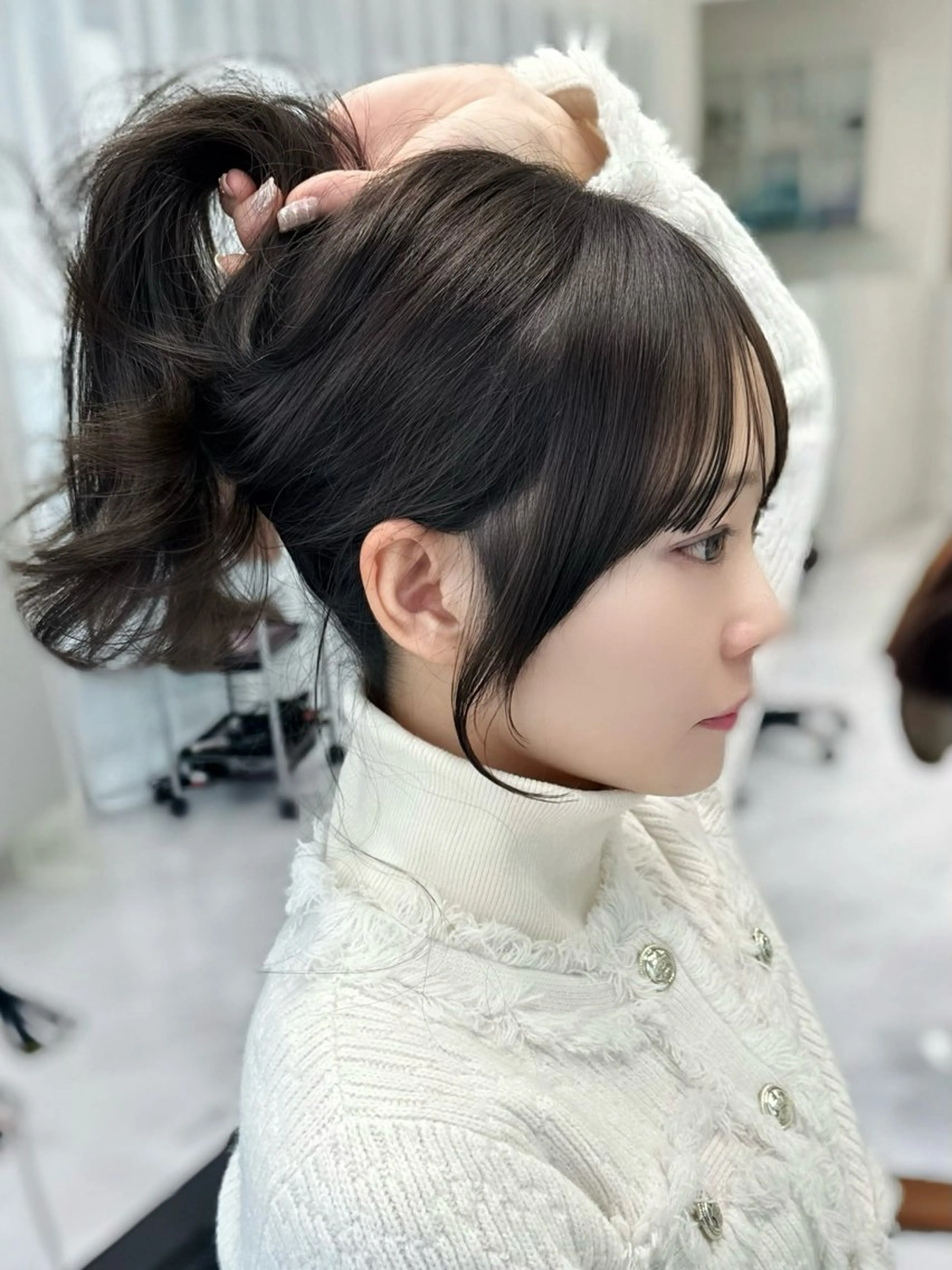 セミロング カラー ヘアアレンジ tomoya 【韓国レイヤー】のヘアスタイル