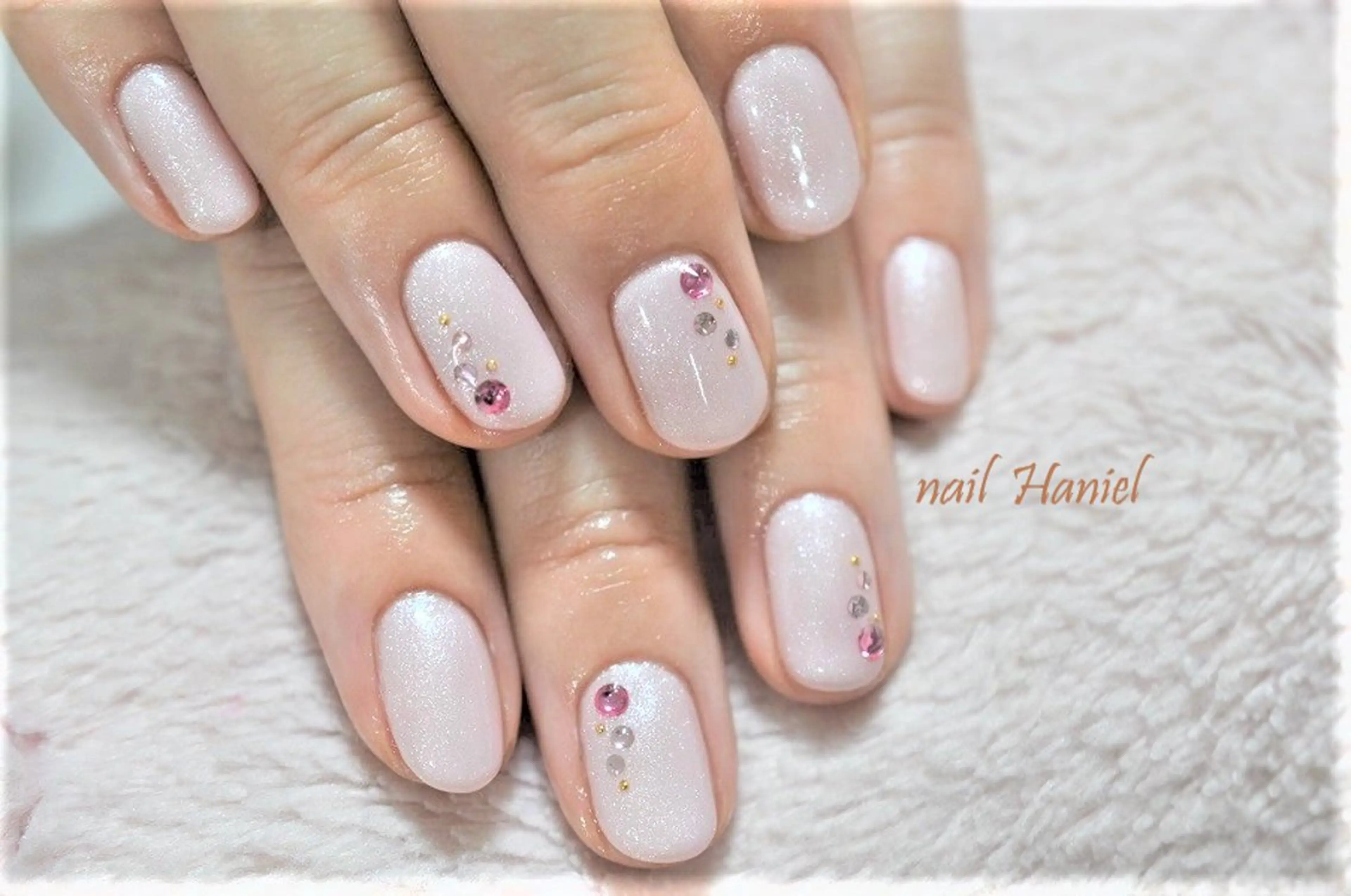 ネイル ジェルネイル オフィスネイル パラジェル シンプルネイル nail Haniel所属・半蔵門サロンハニエル 魅神 ちよのネイルデザイン