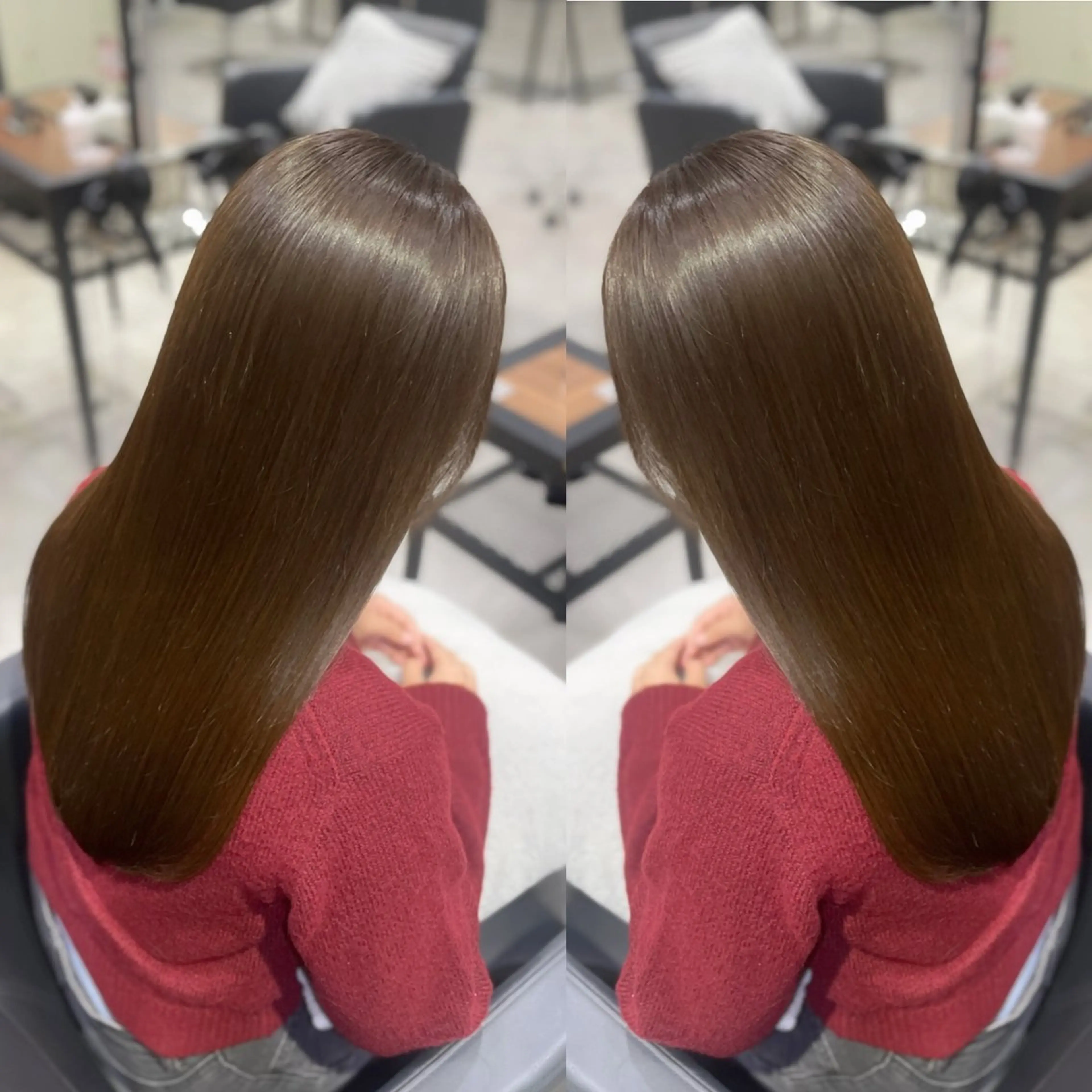 セミロング カット ヘアカラー トリートメント 杉野/髪質改善 Zina博多店長のヘアスタイル