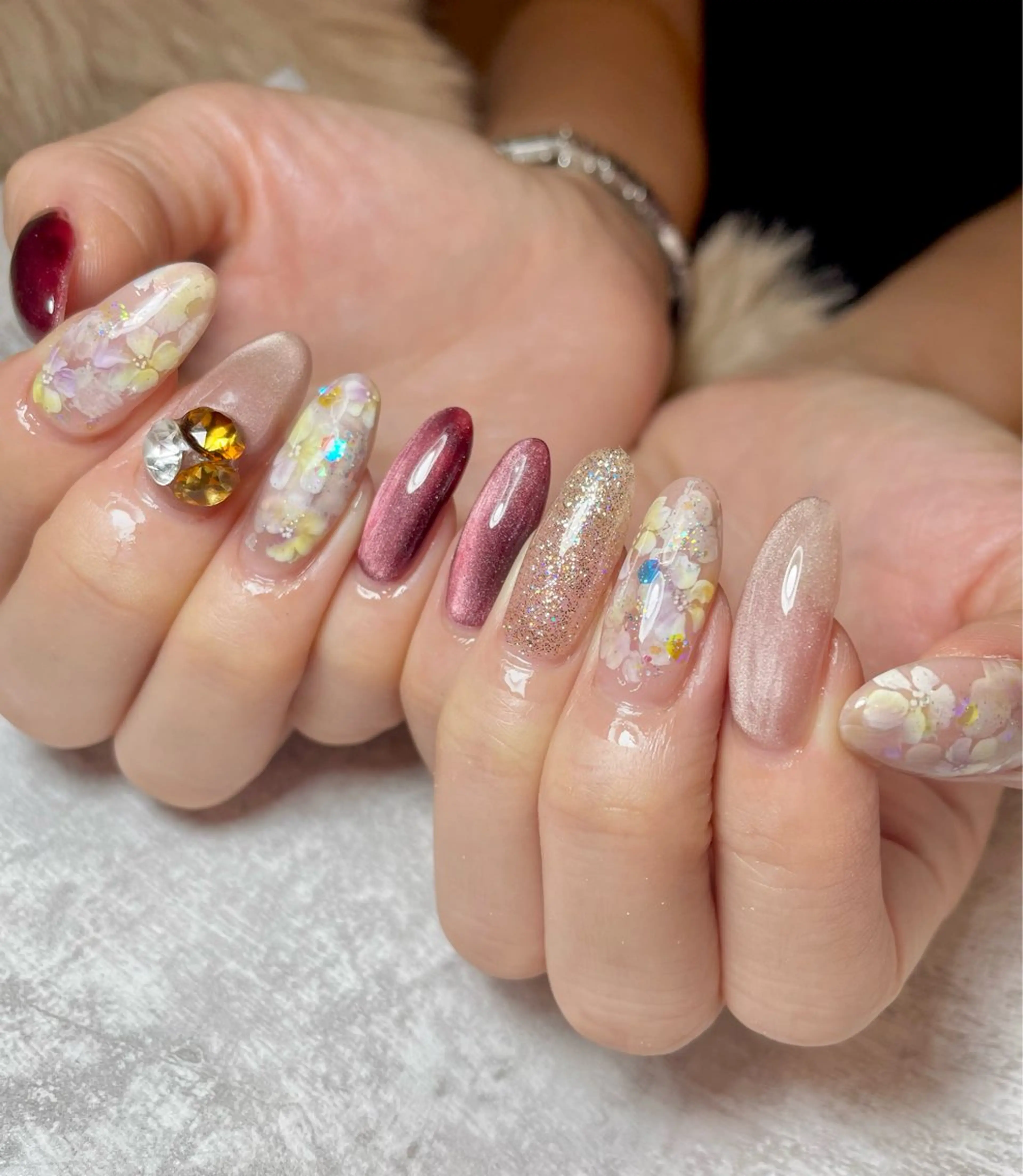 ネイル フラワーネイル マグネットネイル BEAUTY GARDEN 【nail salon unseul】所属・nana .のネイルデザイン