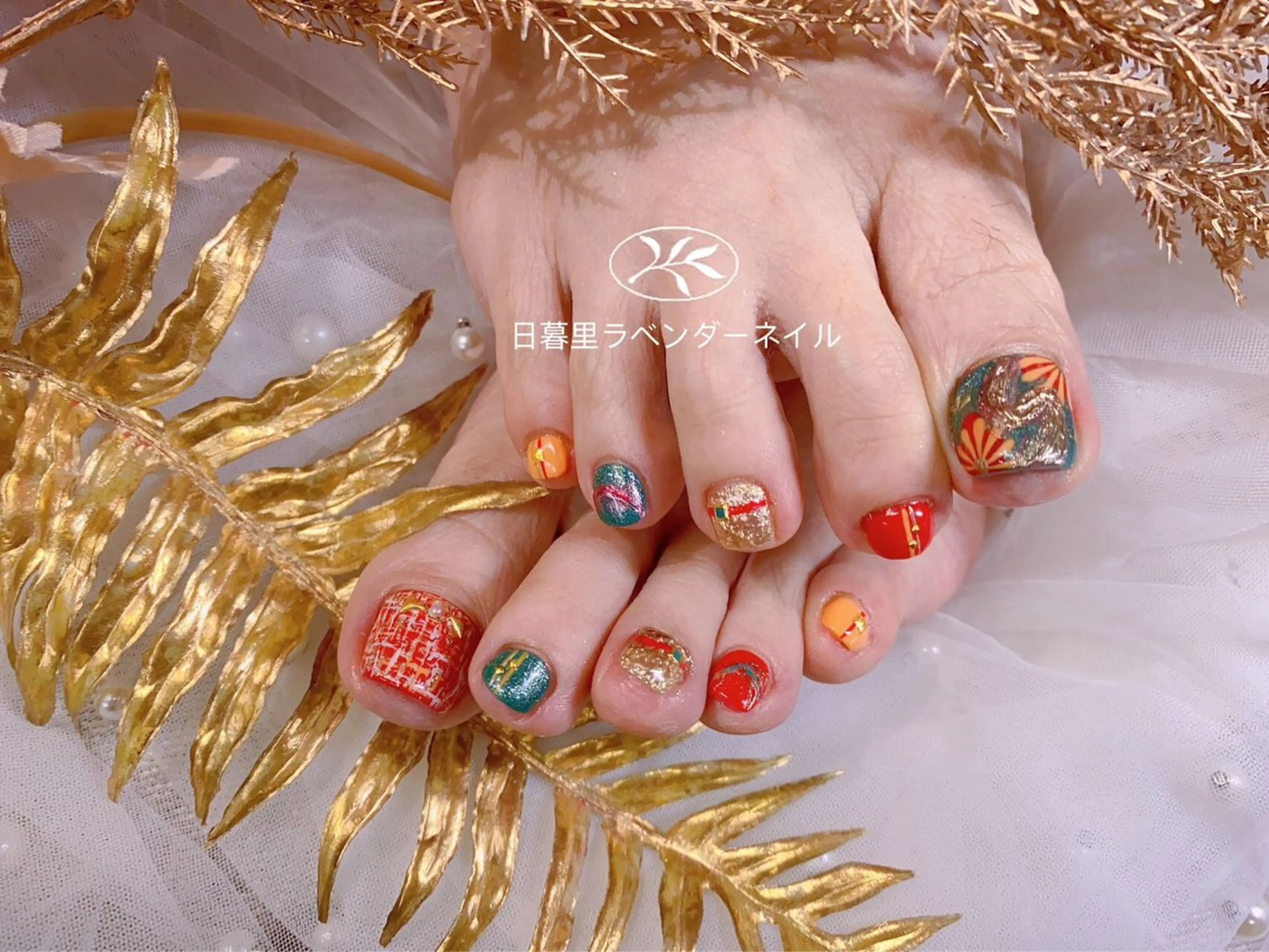 ネイル 冬ネイル クリスマス ラベンダー💖日暮里 ルル💖ネイルのネイルデザイン