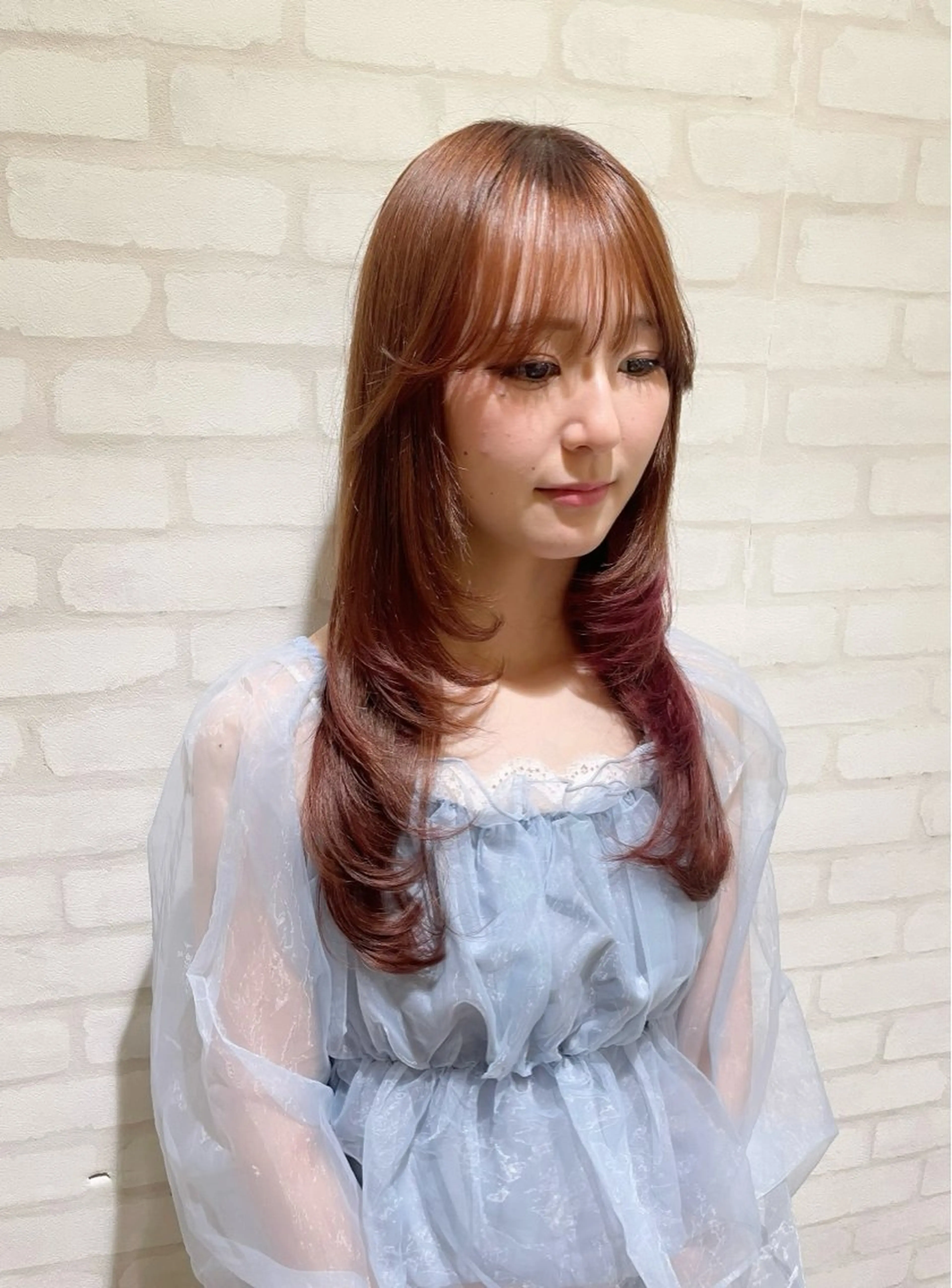 ロング レイヤーカット 太田陽葉里/ パーマモデル募集中のヘアスタイル