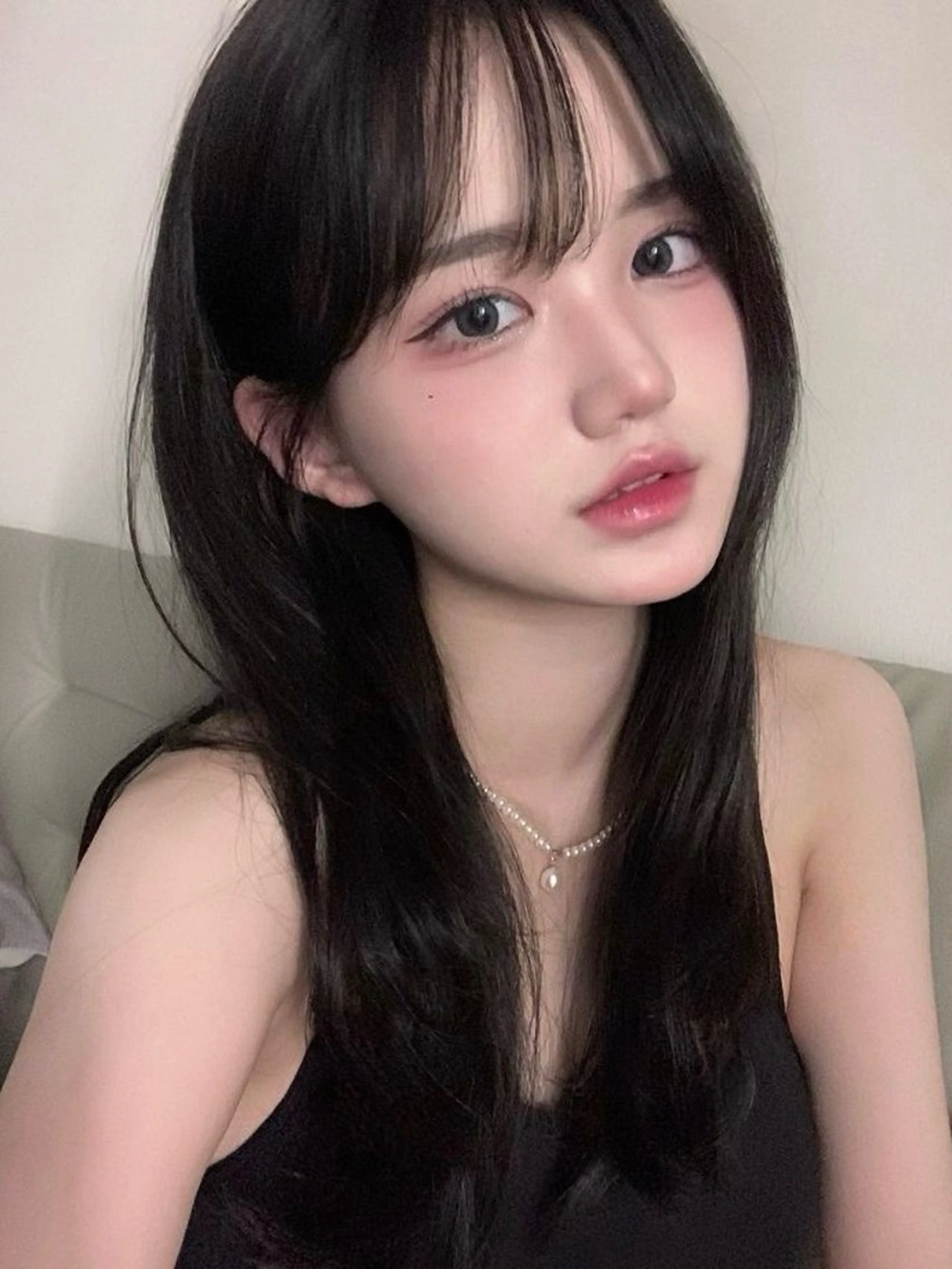 ロング ヘアカラー トリートメント ヘアセット 🤍韓国暗髪 レイヤー🤍きょうのヘアスタイル