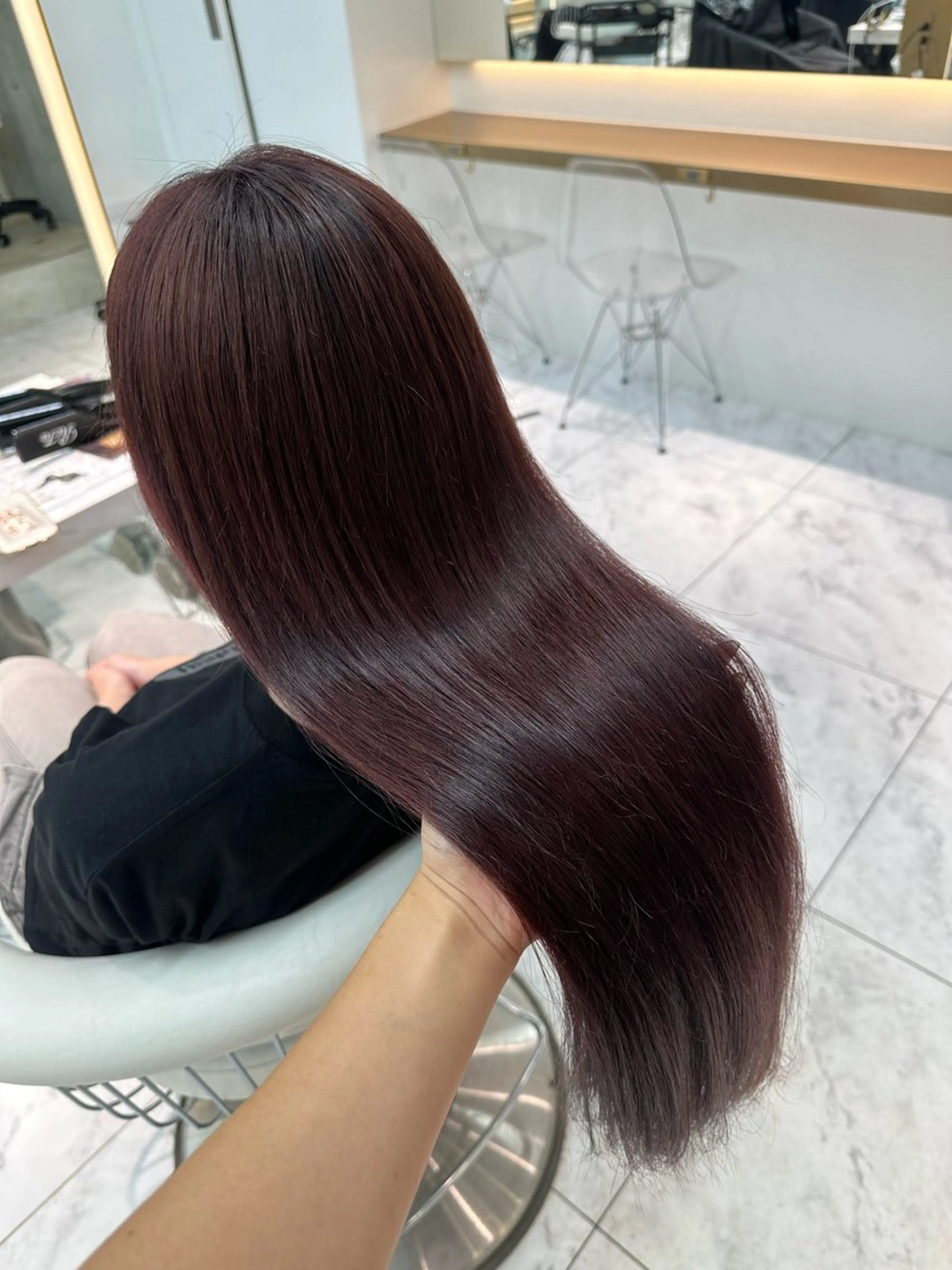 ロング カラー 縮毛矯正 カット ヘアカラー 縮毛矯正 トリートメント 🍒楓🍒北九州1 艶カラー作る人🎨のヘアスタイル