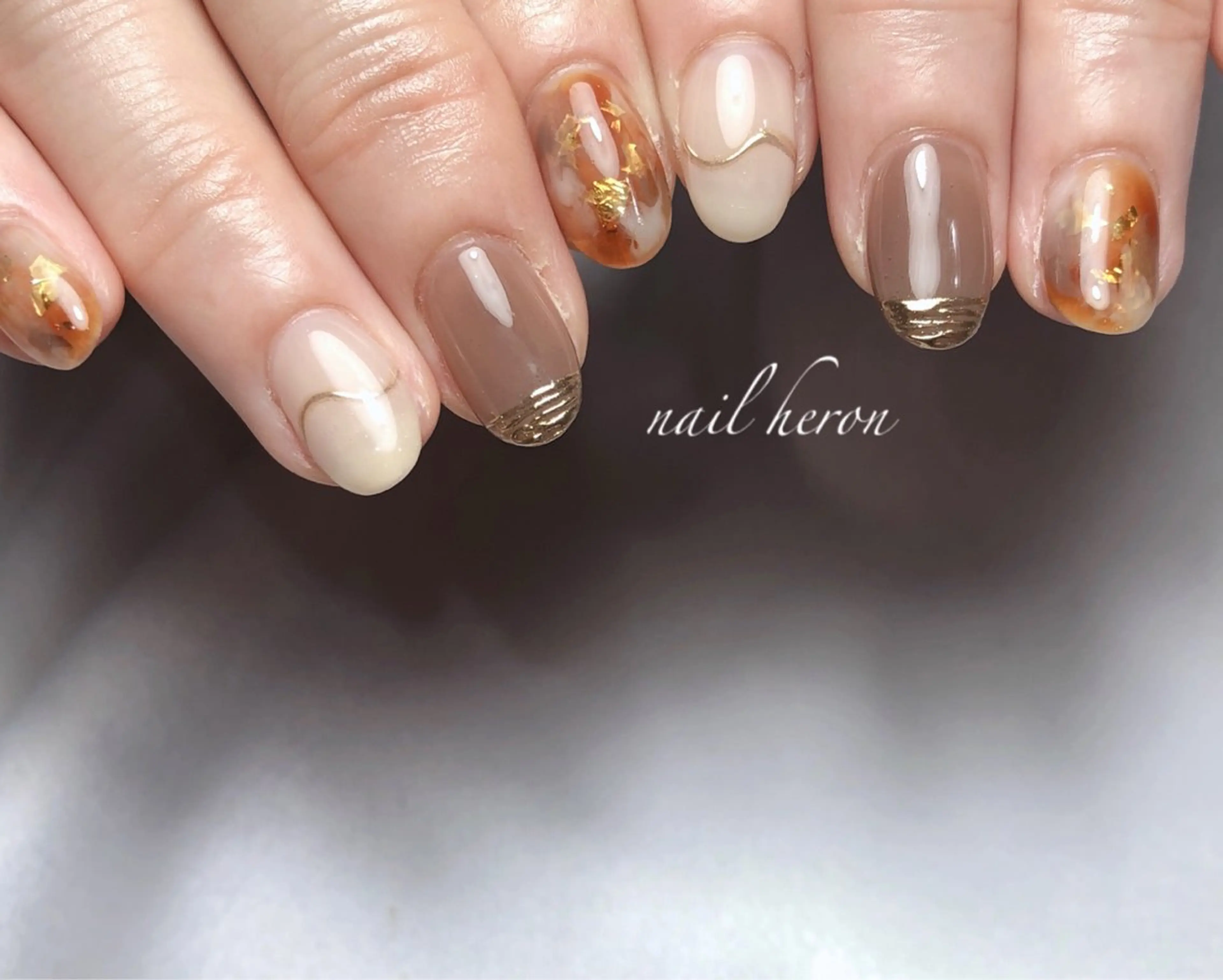 ネイル べっ甲ネイル ハンドネイル nail heron所属・saki_ nail heronのその他イメージ
