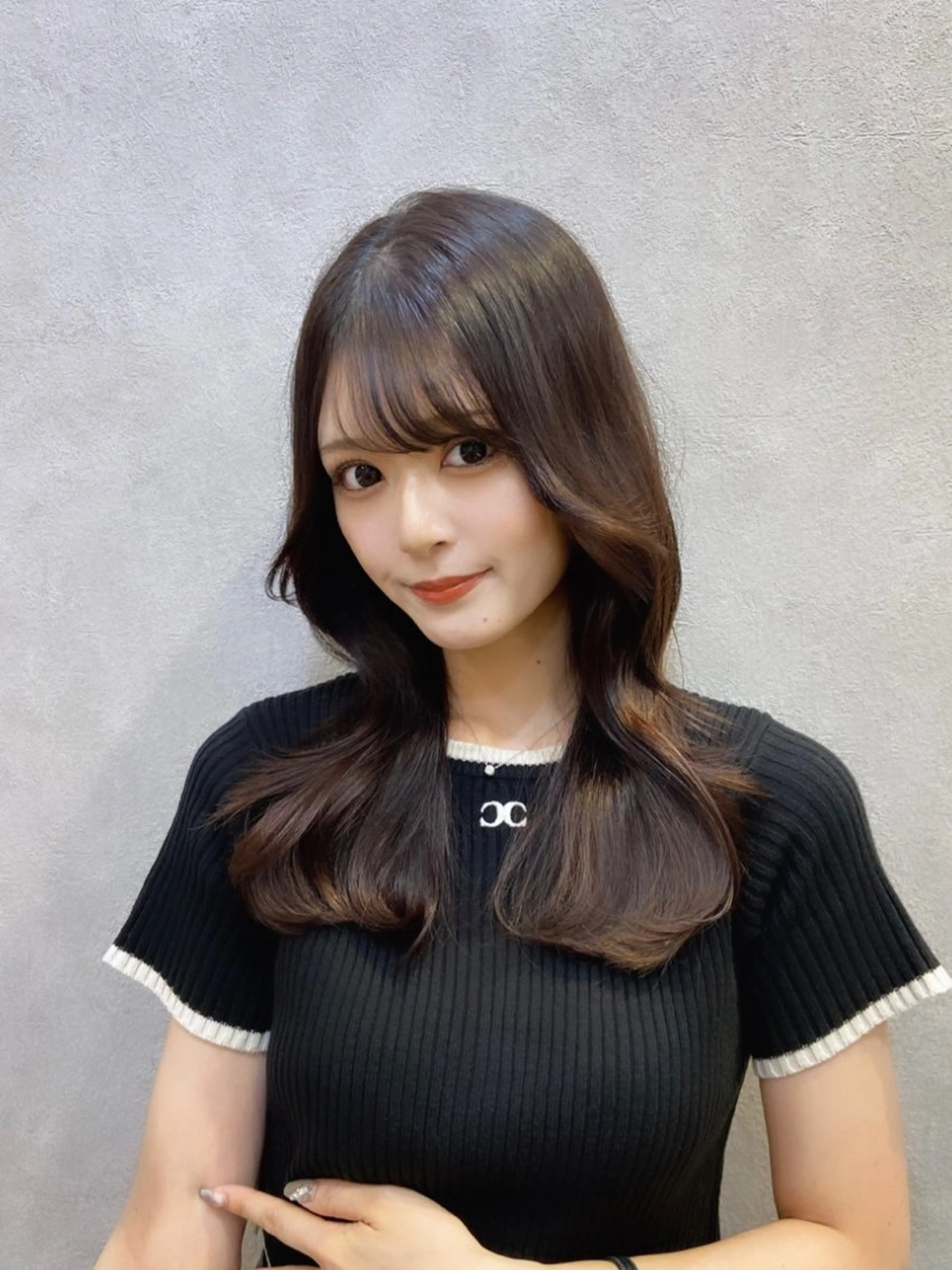 セミロング カラー ヘアアレンジ グレージュ ヨシンモリ 韓国風ヘア レイヤーカット 🩷韓国ヘア/ヨシン モリ🩷Maikaのヘアスタイル