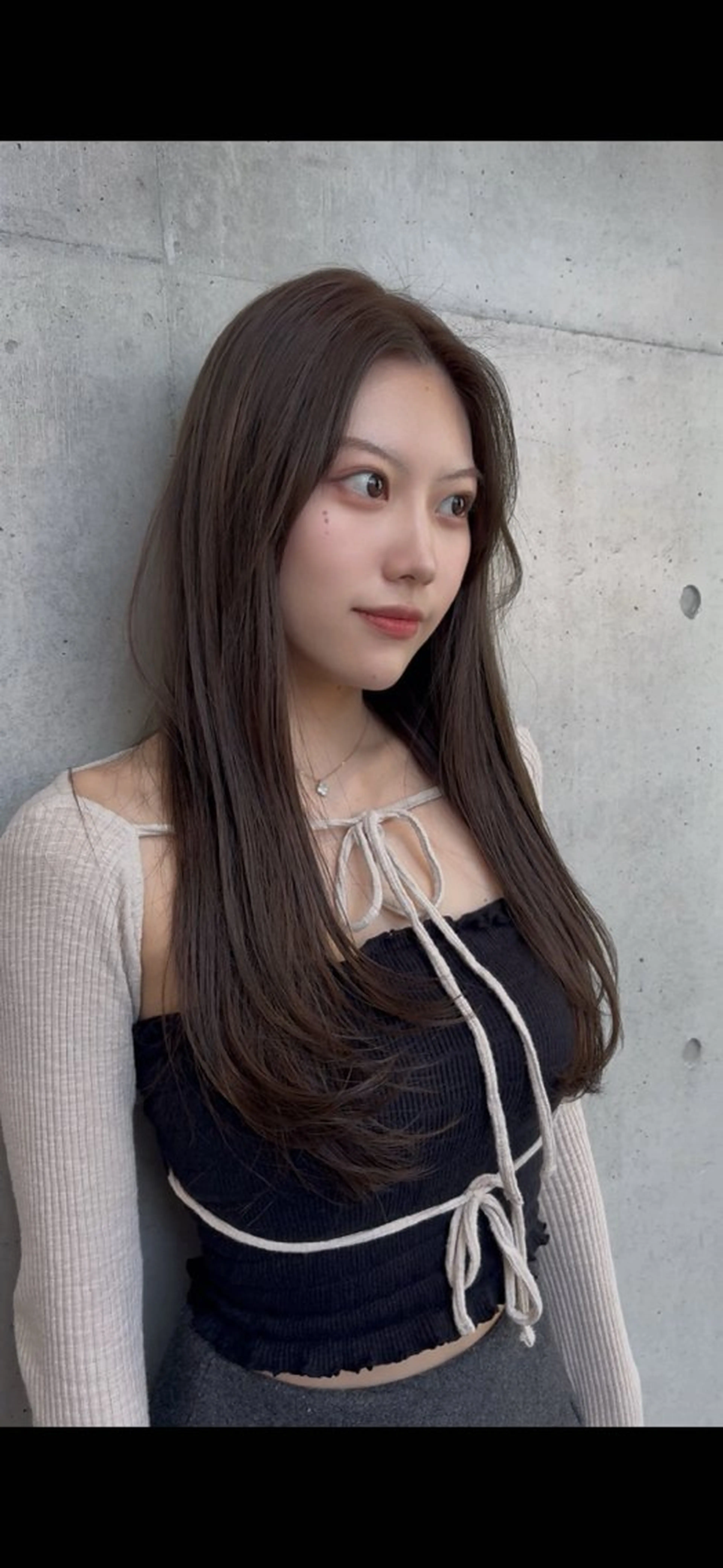 セミロング カラー パーマ カット ヘアカラー トリートメント レイヤー/グレージュ 赤み消し/コウスケのヘアスタイル