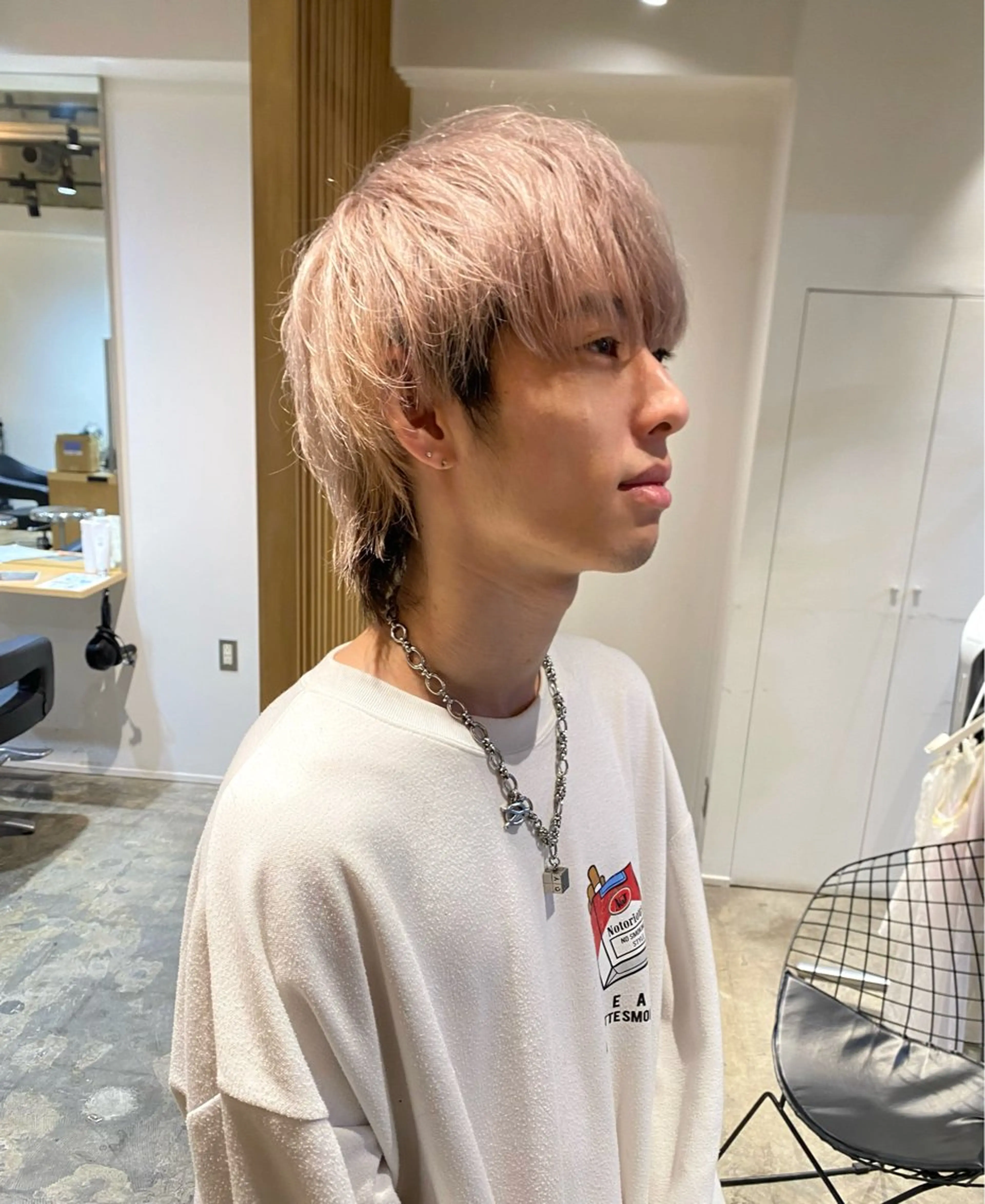 メンズ マッシュウルフ マッシュ メンズウルフカット ウルフカット ANY大宮所属・大宮/透明感カラー/ レイヤー🌼のヘアスタイル