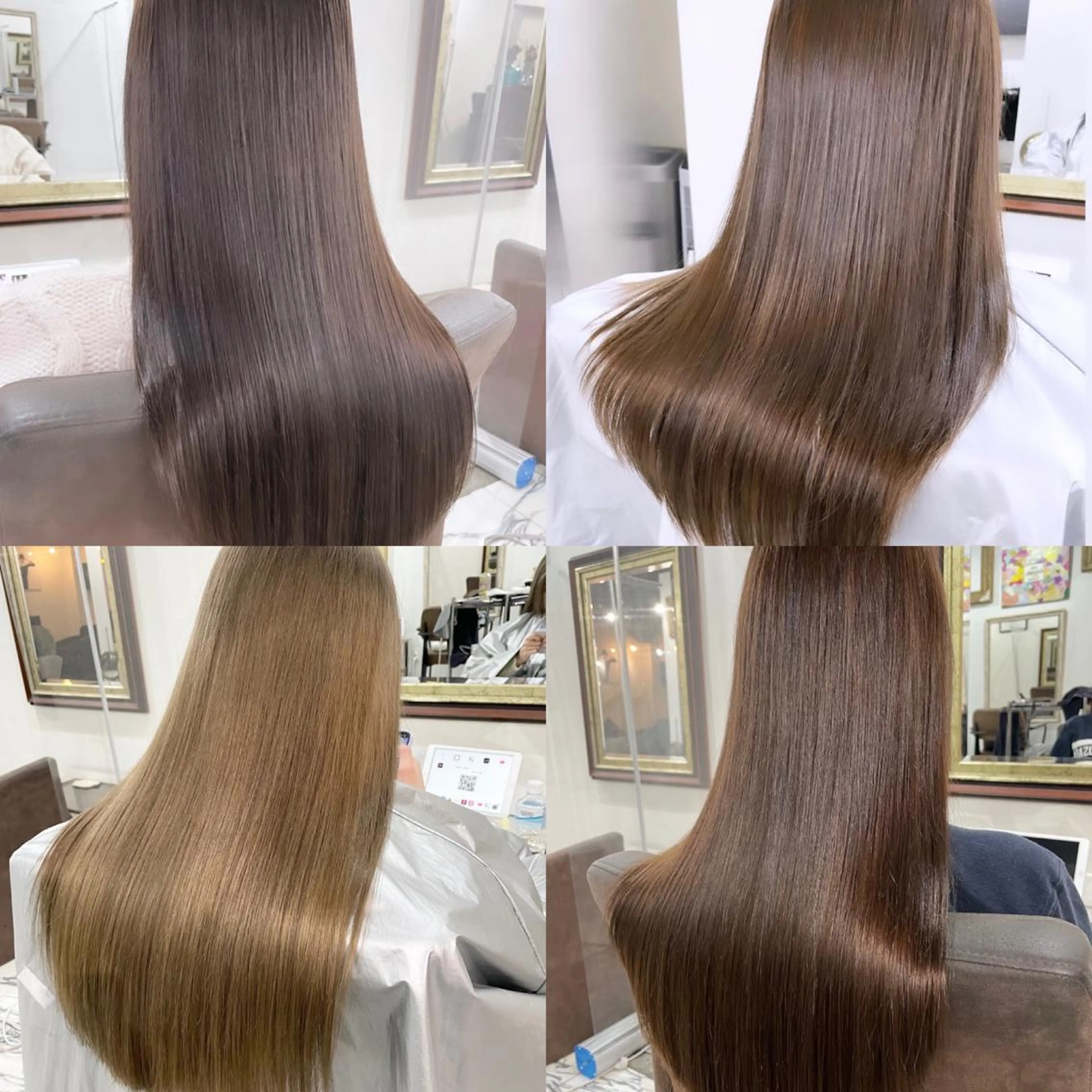 ロング カラー ハイトーンカラー トリートメント 🩵縮毛矯正  髪質 改善 ツヤ髪🩵のヘアスタイル