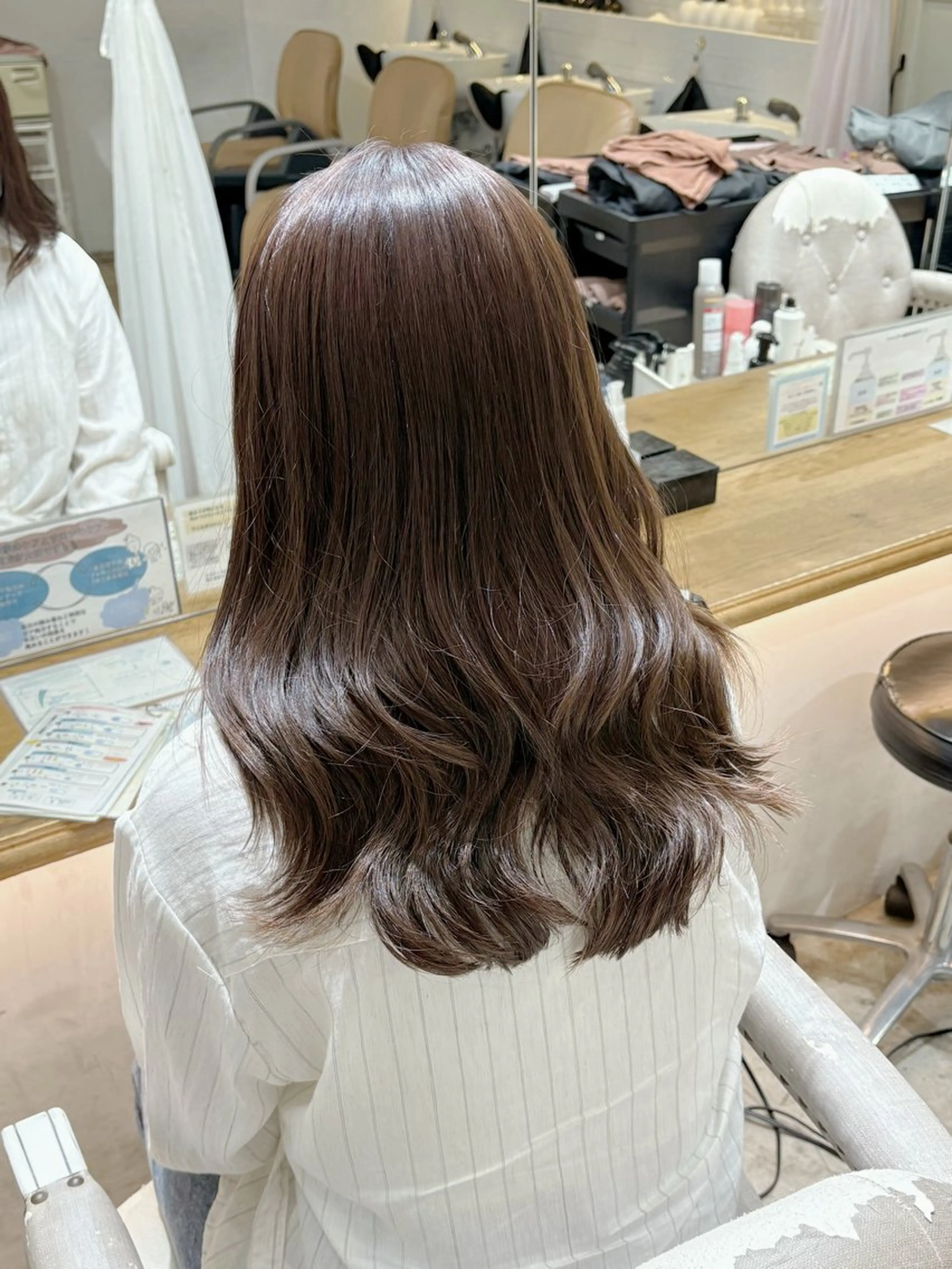 ロング カラー ブラウンカラー くすみブラウン カット ヘアカラー トリートメント RINO/似合わせ /女性専用🍑のヘアスタイル