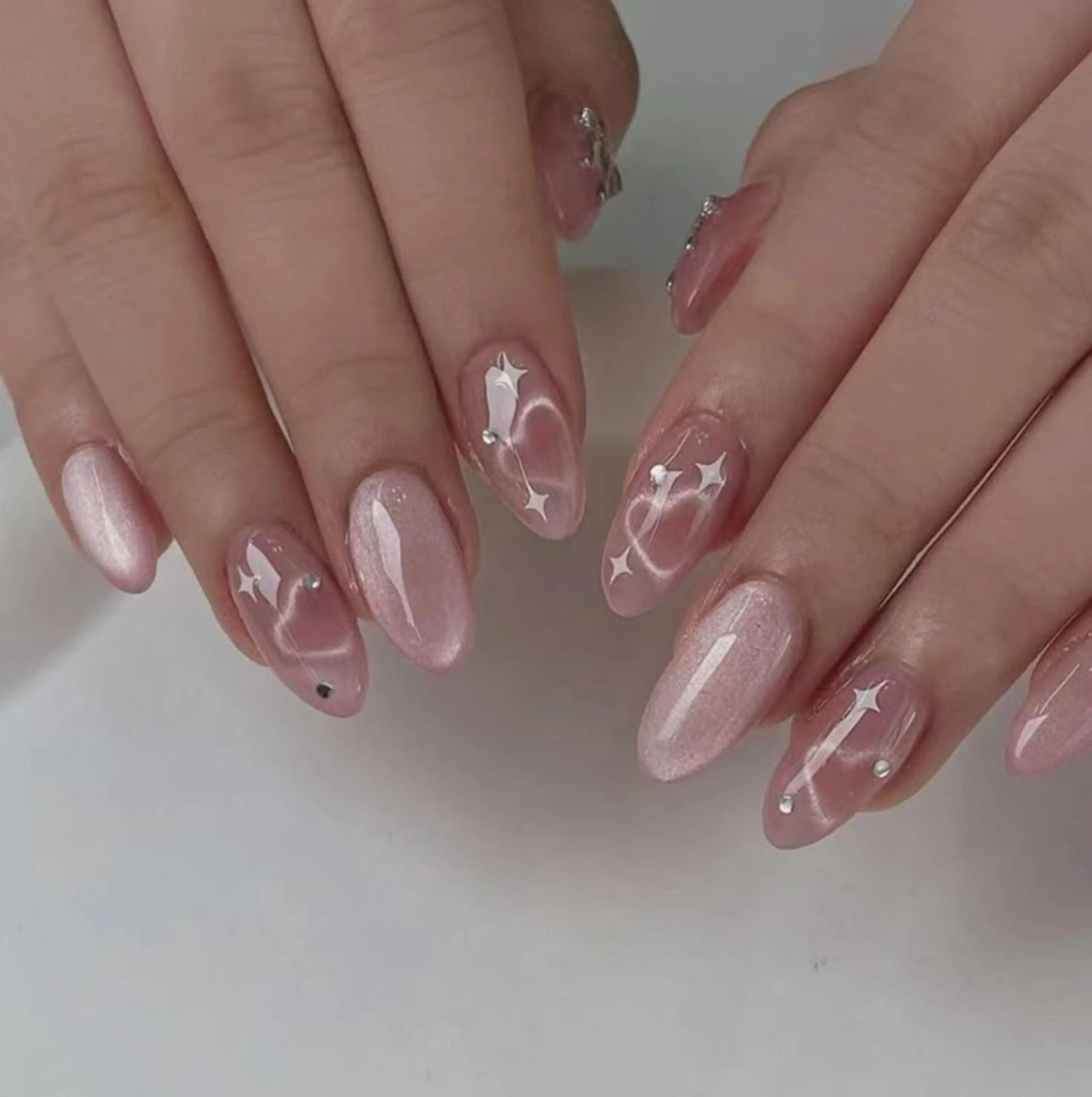 ネイル 韓国ネイル 持ち込み ニュアンスネイル ネイルチップ ハンドネイル Rose Ana.Chuoのネイルデザイン