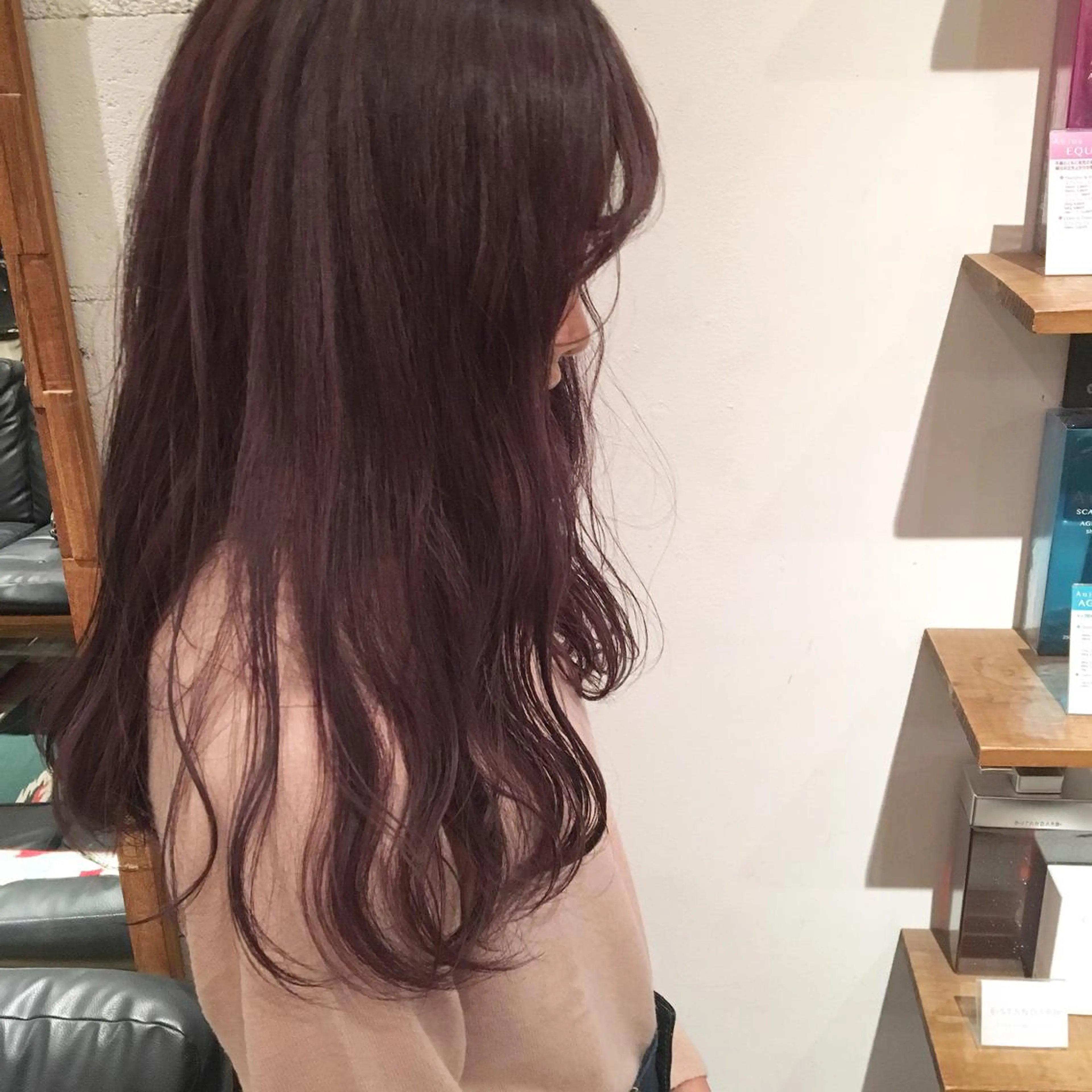 ロング カラー ピンクカラー ピンクパープル パープルカラー emme MIHO♡のヘアスタイル