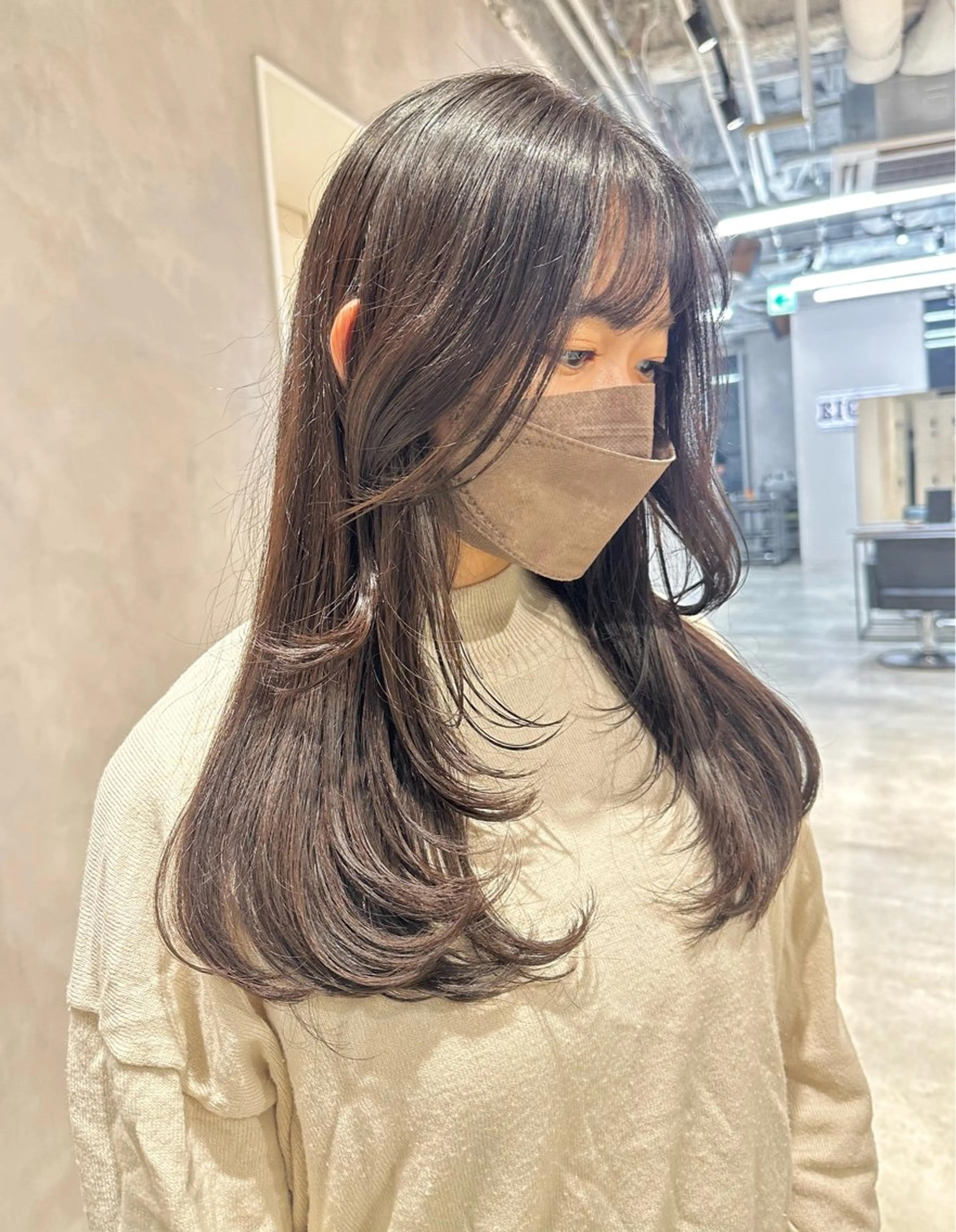 ロング カラー 透明感カラー グレージュ レイヤーカット カット ヘアカラー トリートメント ヘッドスパ 似合わせ小顔ショート /akane🐰♥️のヘアスタイル